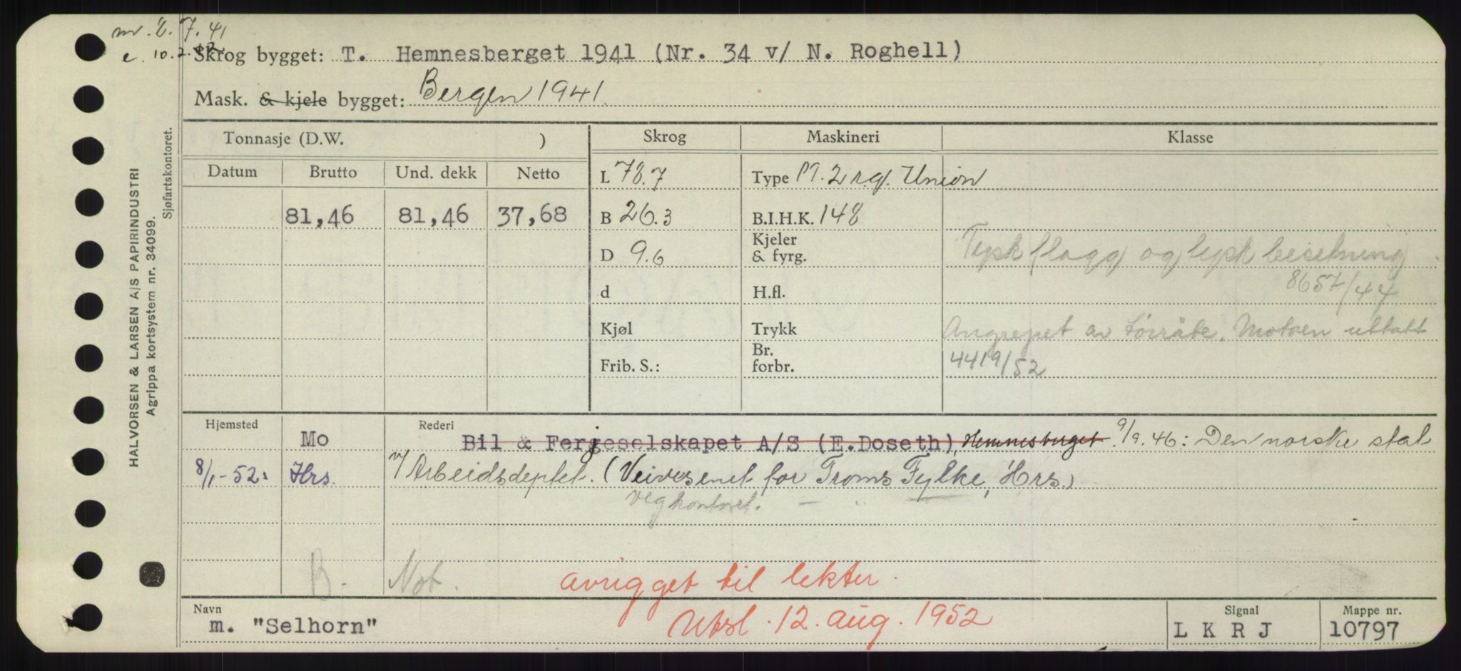 Sjøfartsdirektoratet med forløpere, Skipsmålingen, RA/S-1627/H/Hd/L0032: Fartøy, San-Seve, s. 437