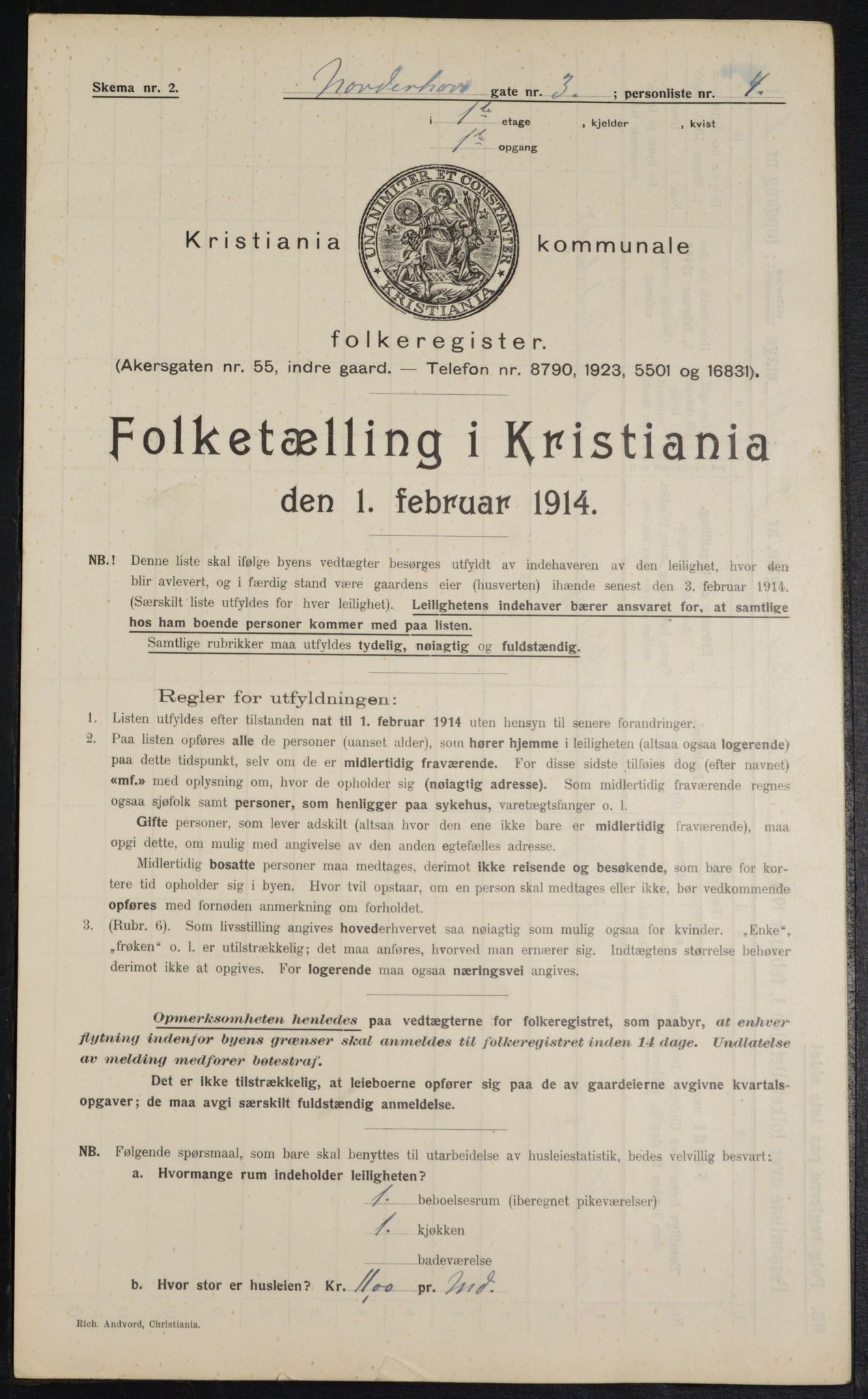 OBA, Kommunal folketelling 1.2.1914 for Kristiania, 1914, s. 72431