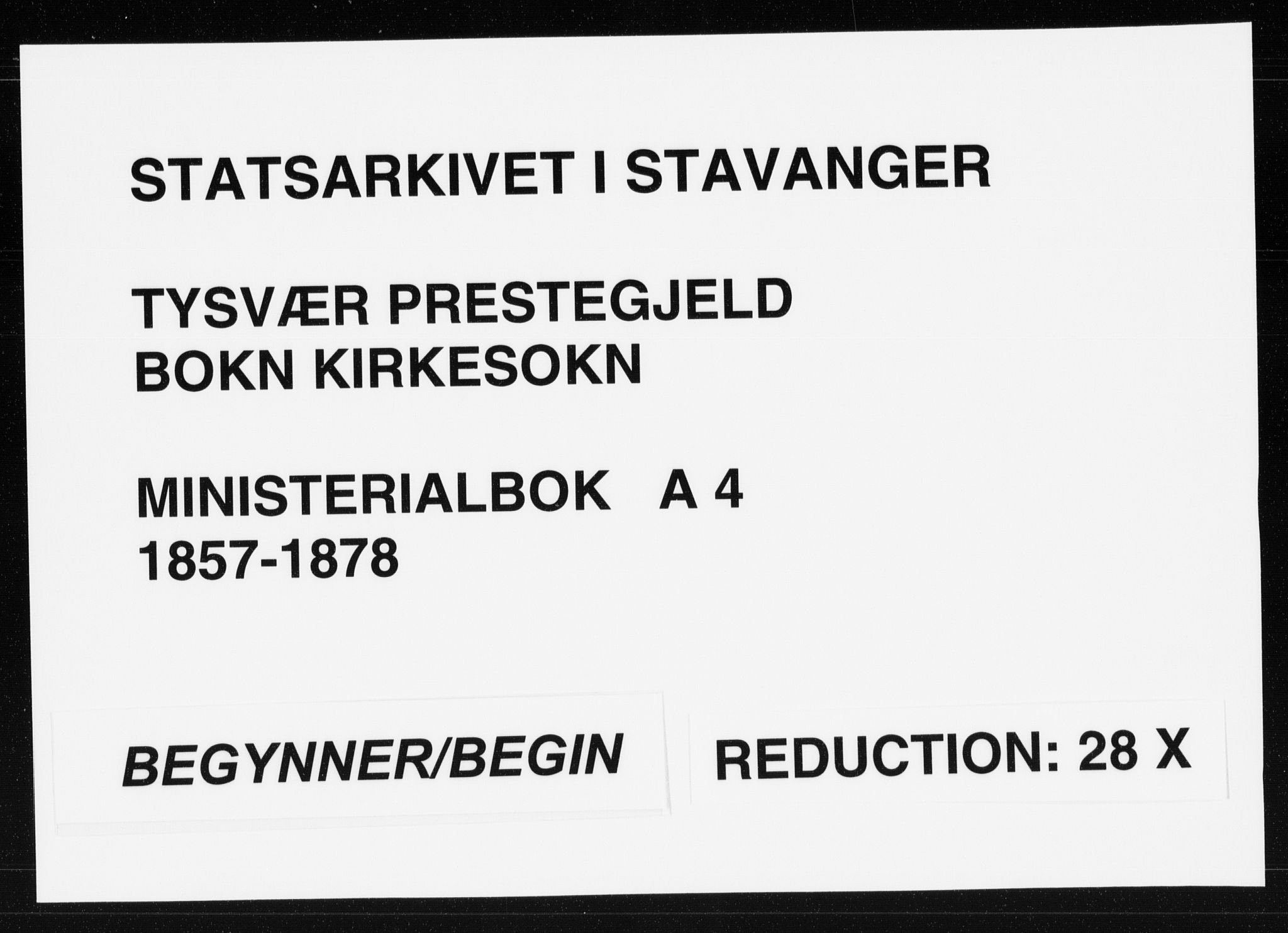 Tysvær sokneprestkontor, AV/SAST-A -101864/H/Ha/Haa/L0004: Ministerialbok nr. A 4, 1857-1878