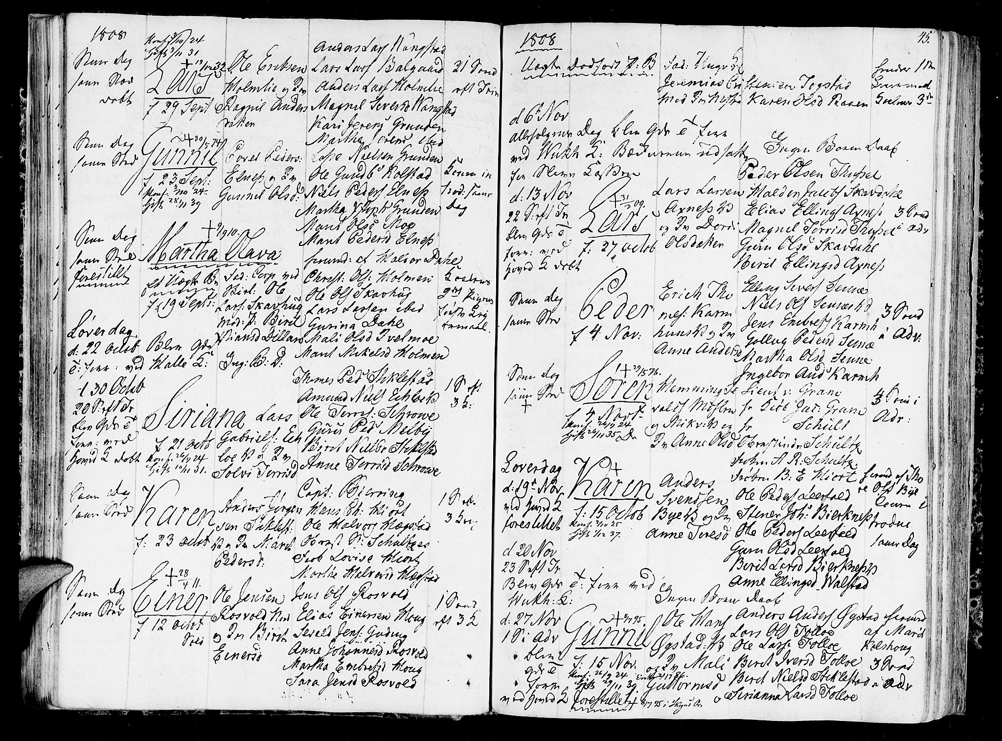 Ministerialprotokoller, klokkerbøker og fødselsregistre - Nord-Trøndelag, AV/SAT-A-1458/723/L0233: Ministerialbok nr. 723A04, 1805-1816, s. 45
