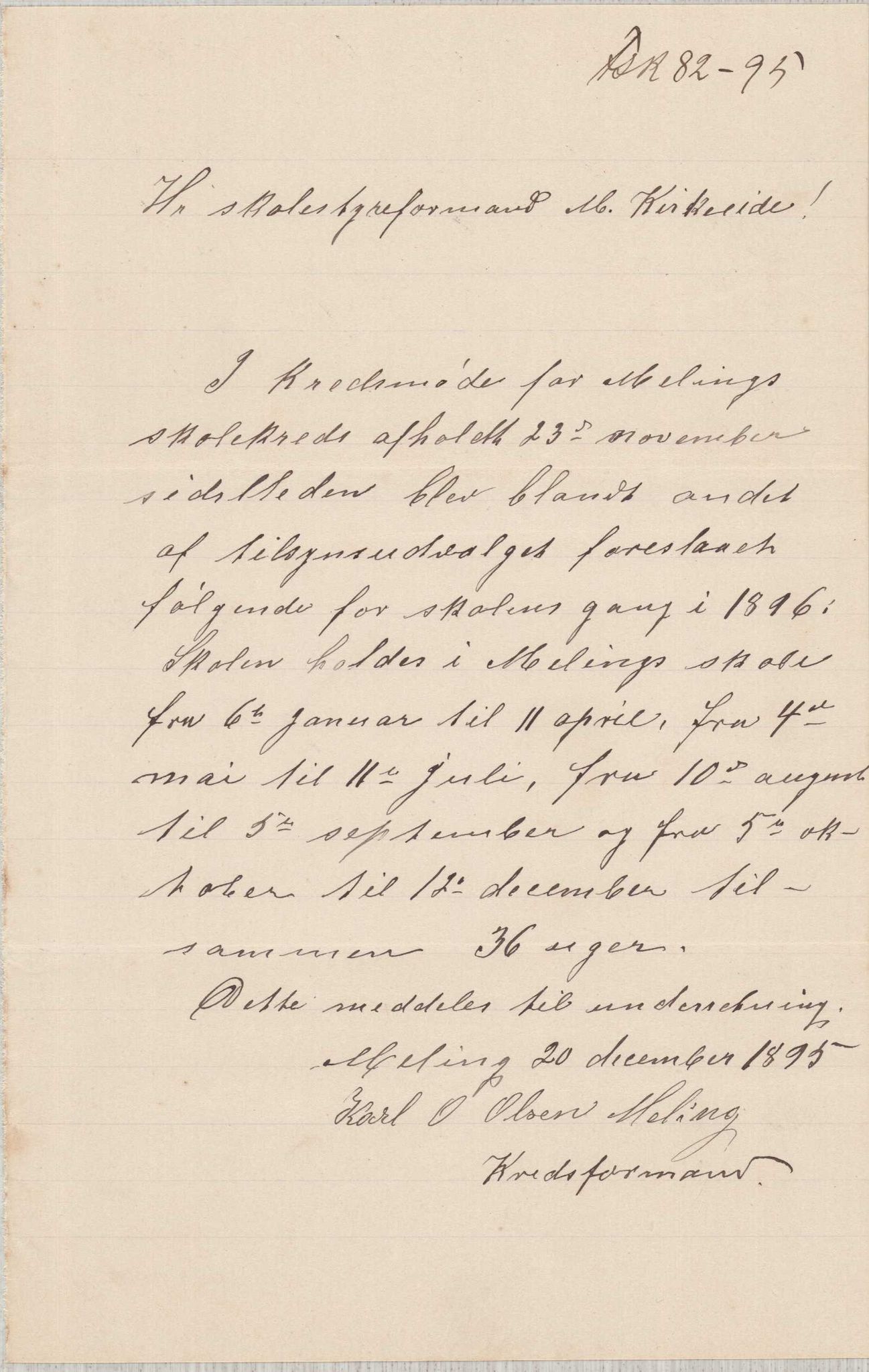 Finnaas kommune. Skulestyret, IKAH/1218a-211/D/Da/L0001/0004: Kronologisk ordna korrespondanse / Kronologisk ordna korrespondanse , 1894-1896, s. 127