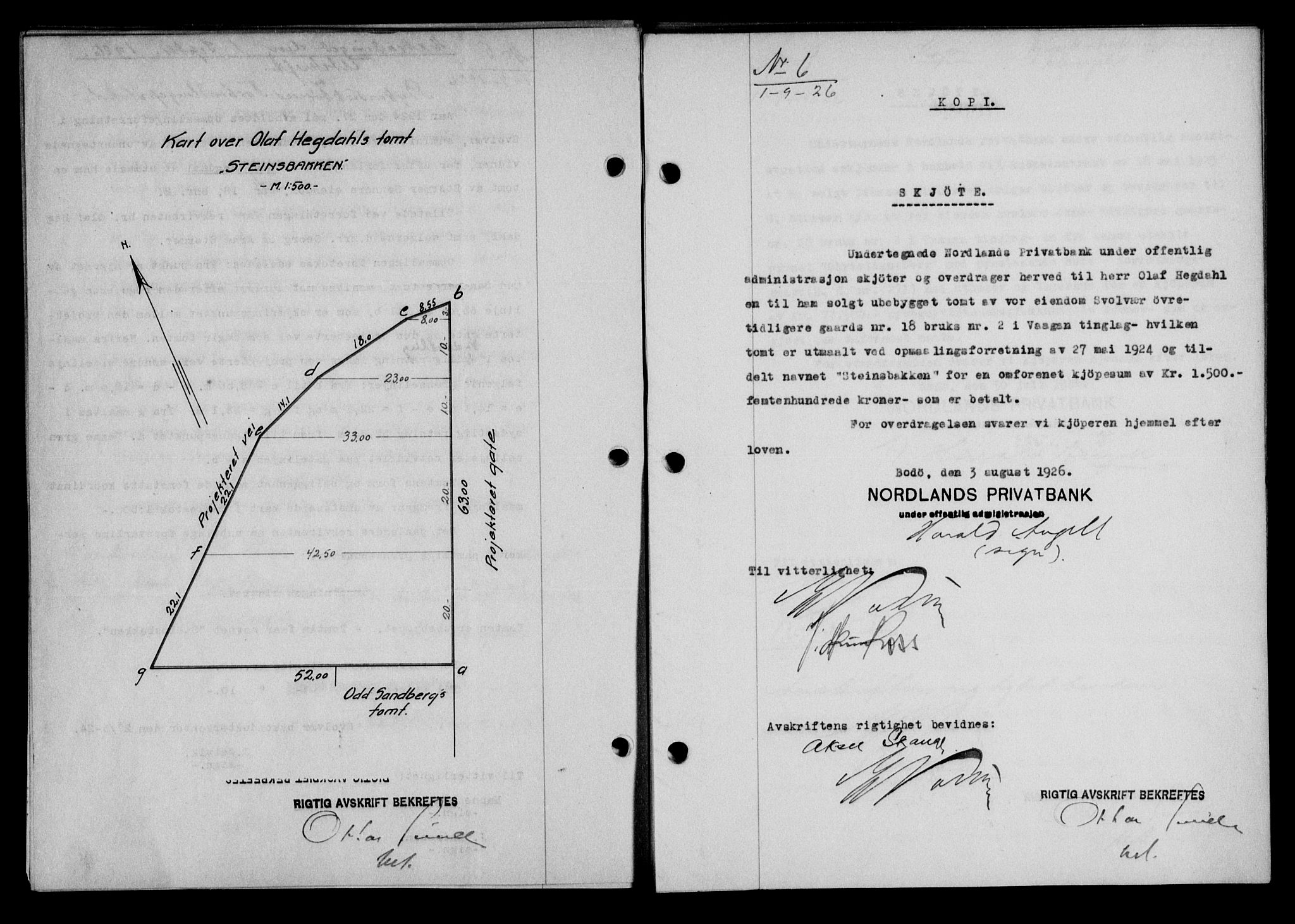 Lofoten sorenskriveri, SAT/A-0017/1/2/2C/L0014b: Pantebok nr. 14b, 1926-1926, Tingl.dato: 01.09.1926