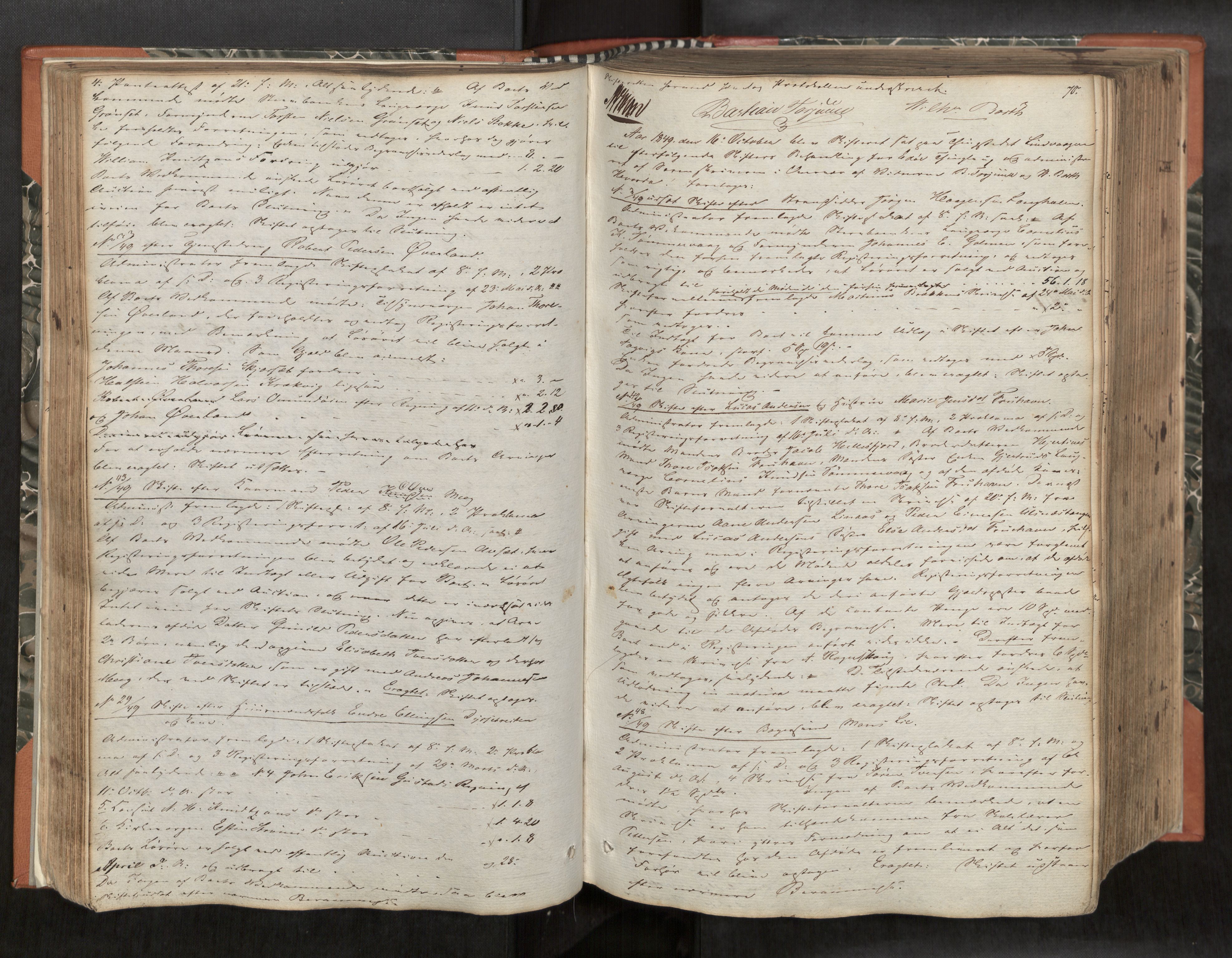 Nordmøre sorenskriveri, AV/SAT-A-4132/1/3/3B/L0001: Forhandlingsprotokoll nr. 01, 1846-1861, s. 69b-70a