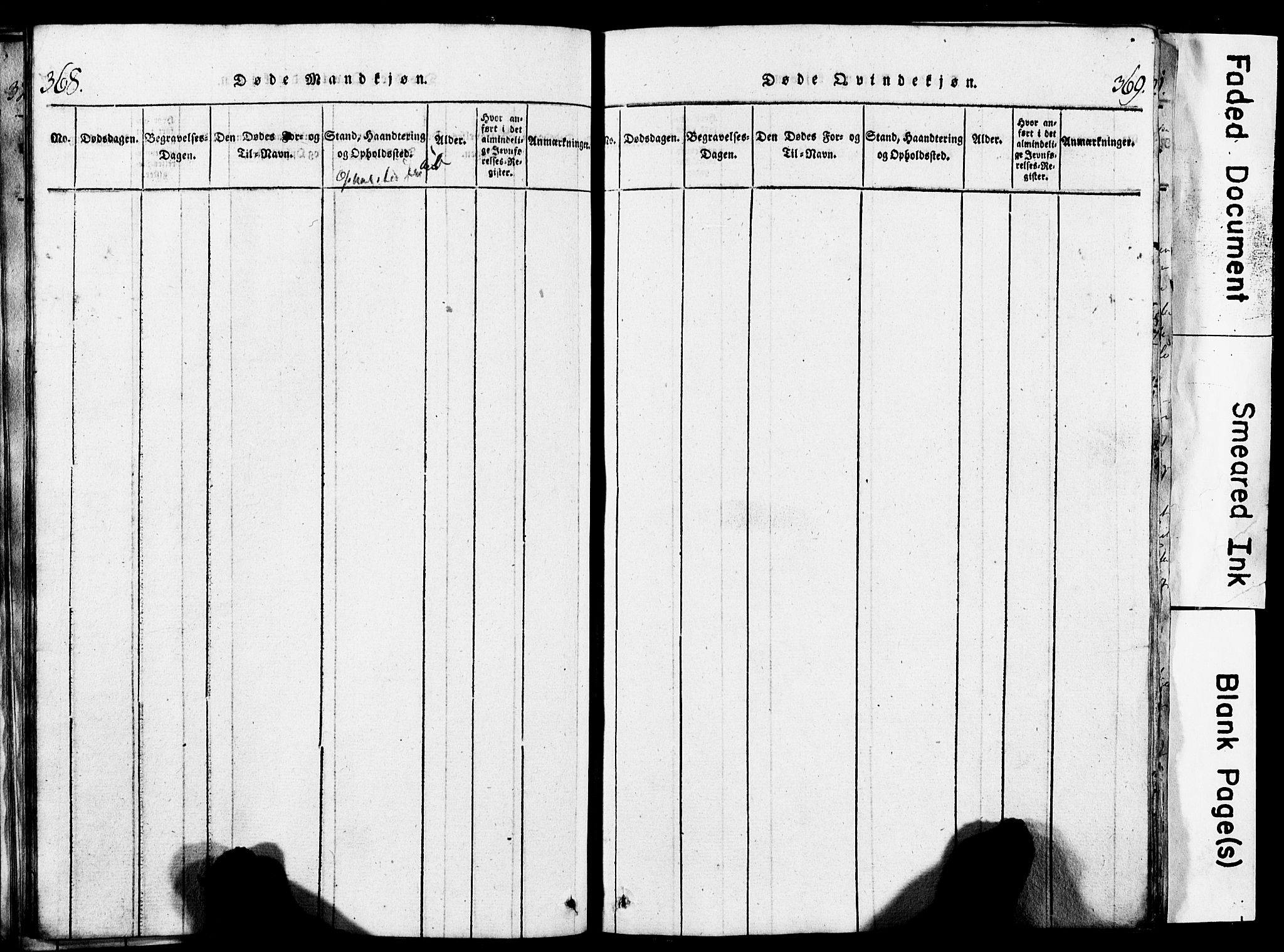 Torvastad sokneprestkontor, AV/SAST-A -101857/H/Ha/Hab/L0002: Klokkerbok nr. B 2, 1817-1834, s. 368-369