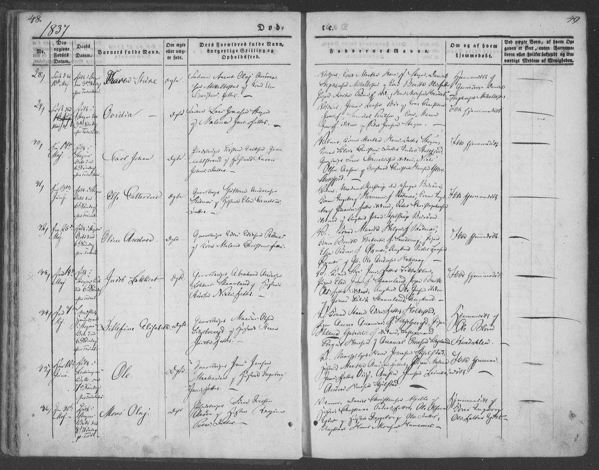 Ministerialprotokoller, klokkerbøker og fødselsregistre - Nordland, AV/SAT-A-1459/855/L0799: Ministerialbok nr. 855A07, 1834-1852, s. 48-49