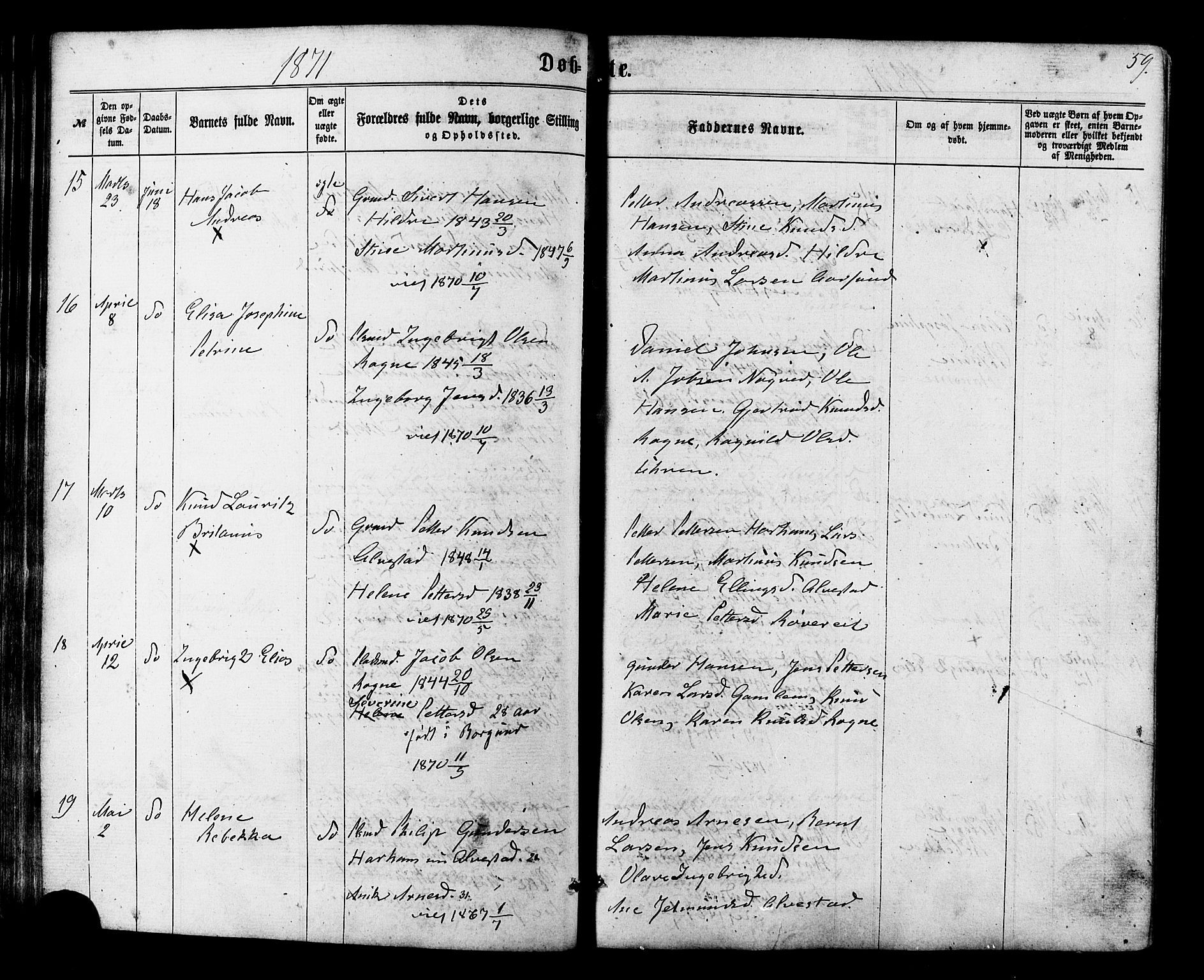 Ministerialprotokoller, klokkerbøker og fødselsregistre - Møre og Romsdal, AV/SAT-A-1454/536/L0498: Ministerialbok nr. 536A07, 1862-1875, s. 59