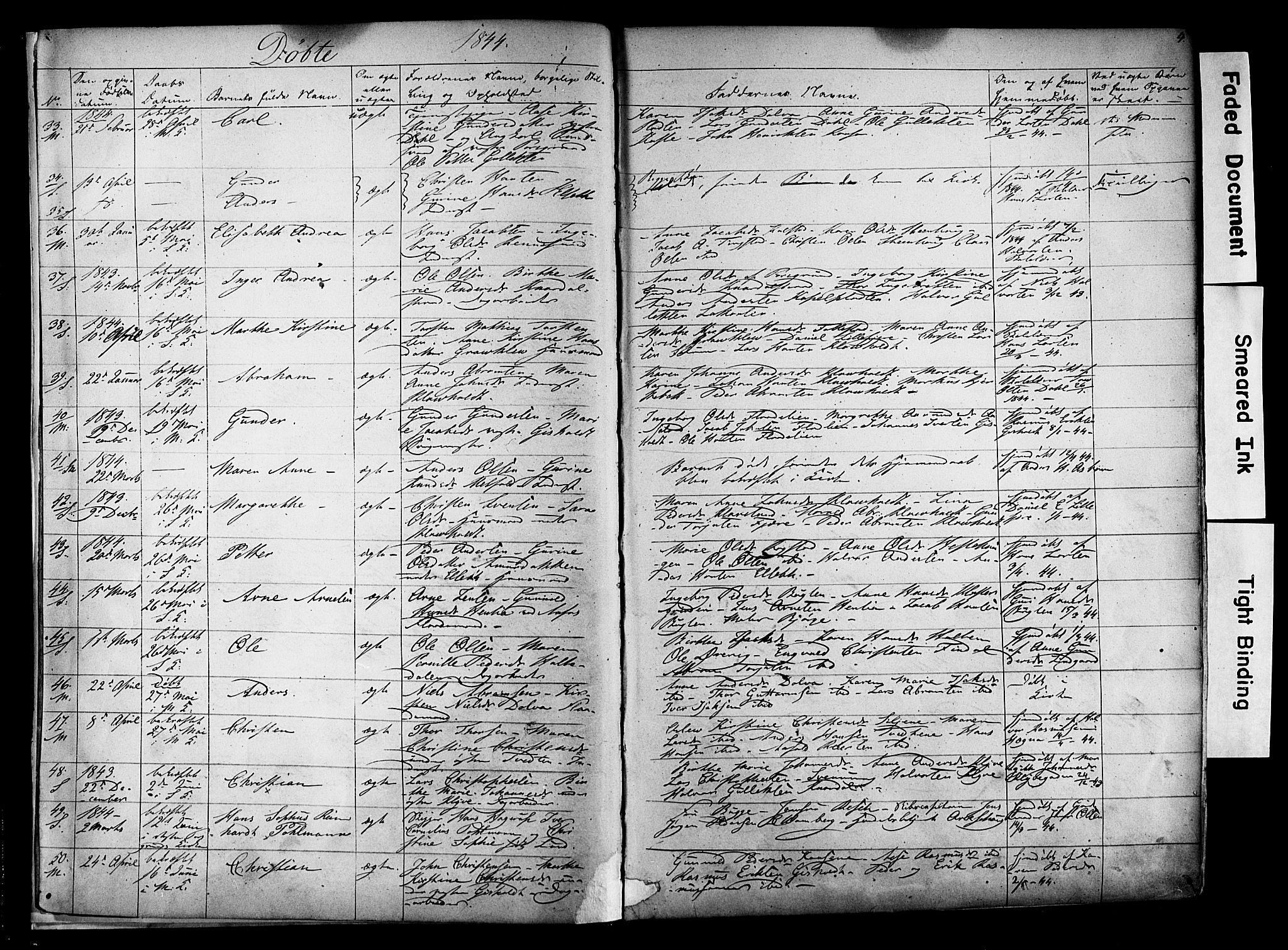 Solum kirkebøker, AV/SAKO-A-306/F/Fa/L0006: Ministerialbok nr. I 6, 1844-1855, s. 4