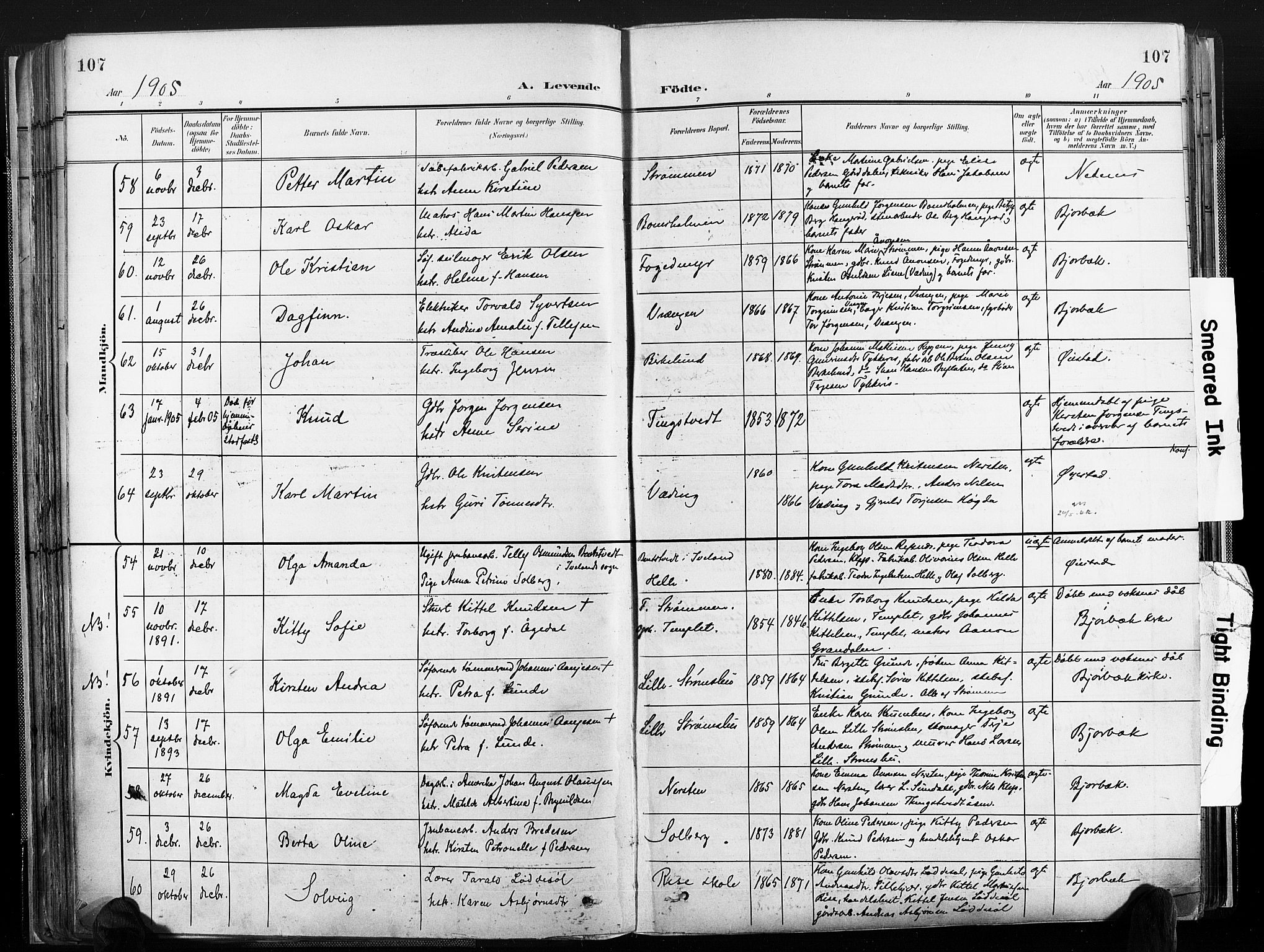 Øyestad sokneprestkontor, AV/SAK-1111-0049/F/Fa/L0018: Ministerialbok nr. A 18, 1897-1907, s. 107