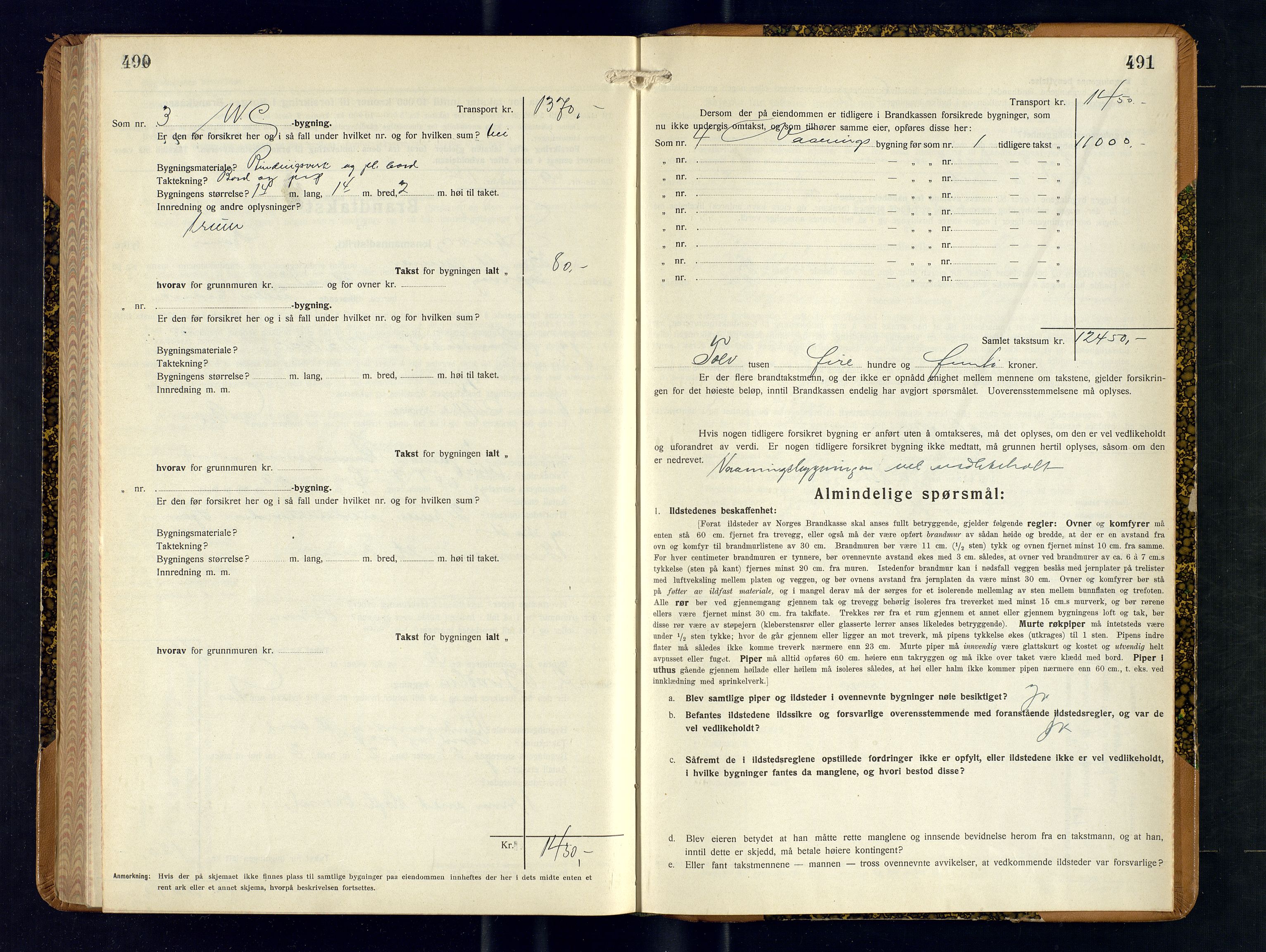 Skjervøy lensmannskontor, AV/SATØ-SATØ-63/F/Fu/Fub/L0263: Branntakstprotokoll (S), 1931-1933, s. 490-491