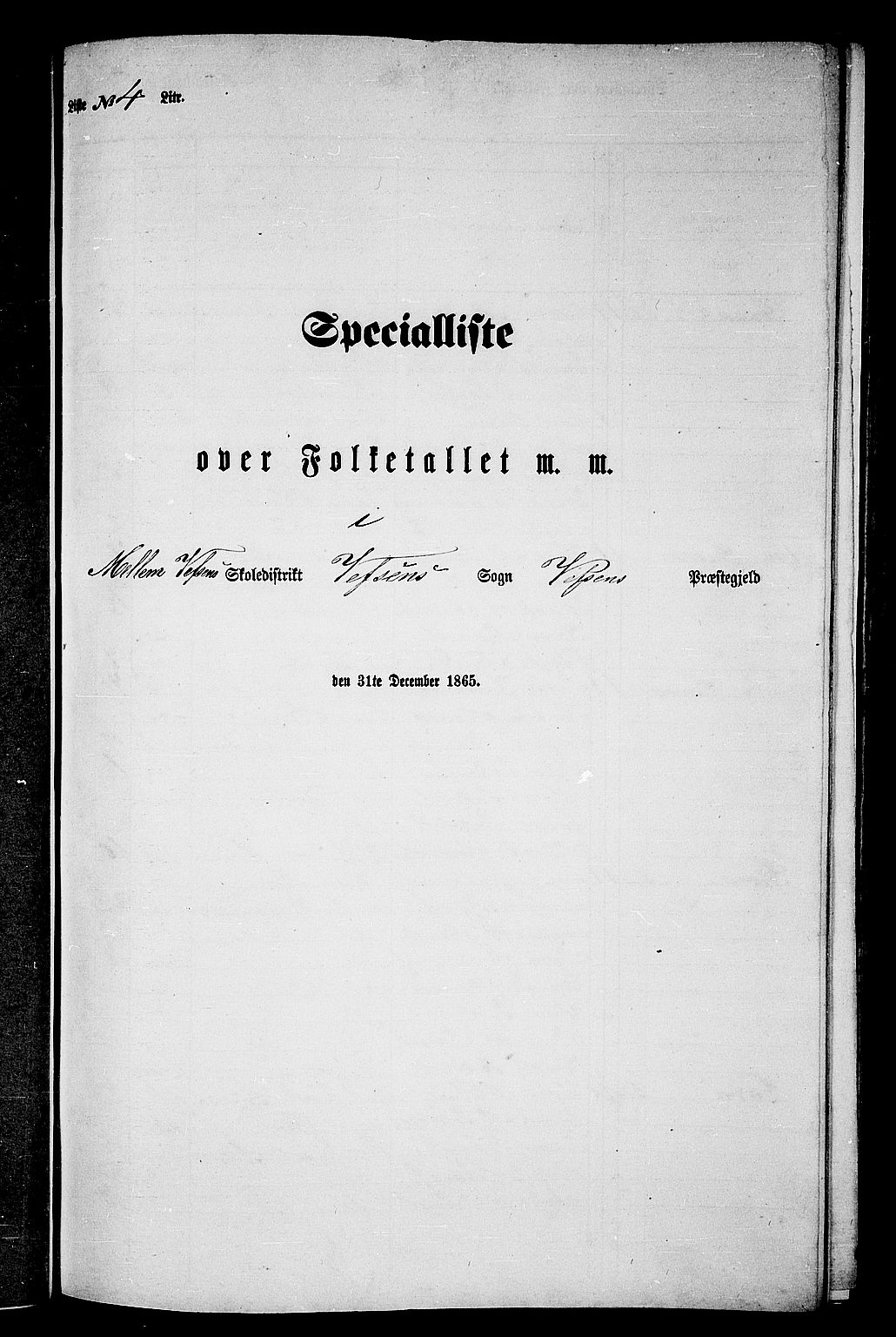 RA, Folketelling 1865 for 1824P Vefsn prestegjeld, 1865, s. 84