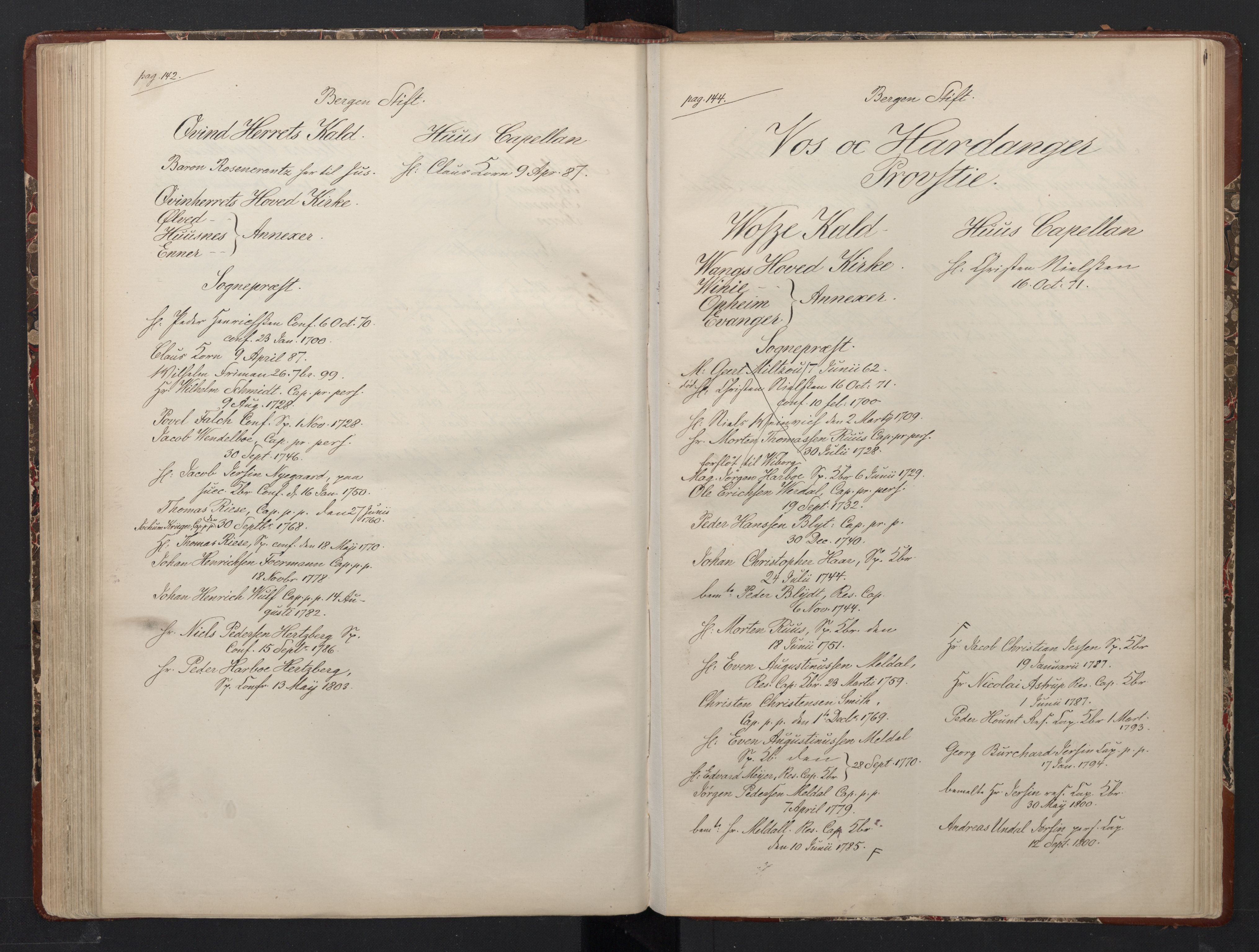 Avskriftsamlingen, AV/RA-EA-4022/F/Fa/L0102: Fortegnelse over prestekallene og over bestallinger for prester i Norge fra slutten av 17. århundre inntil året 1800, 1670-1804, s. 99