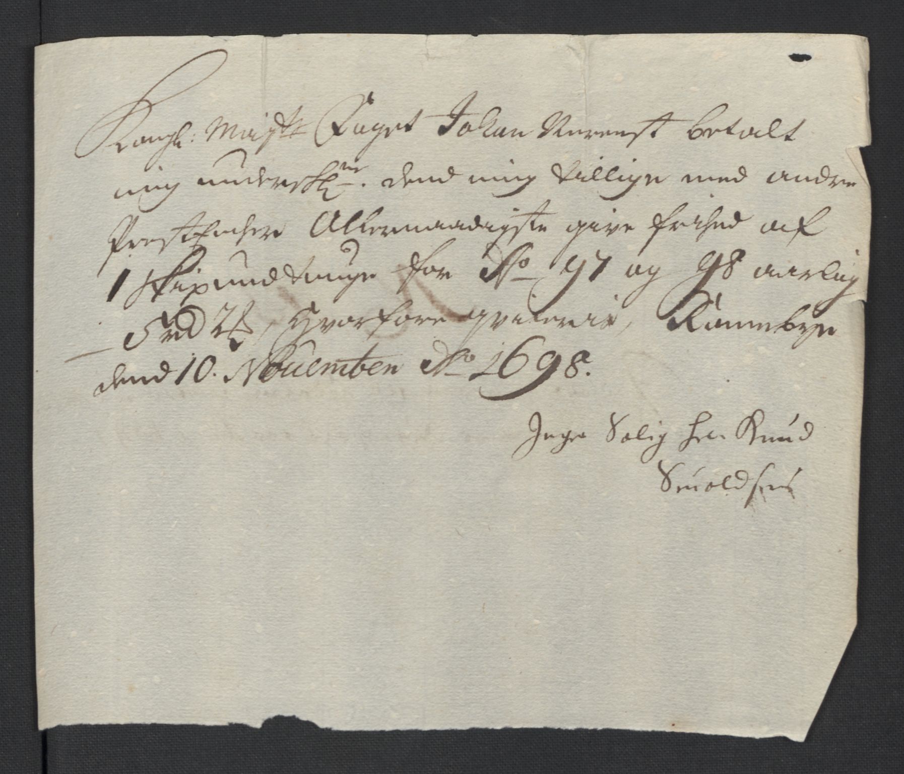 Rentekammeret inntil 1814, Reviderte regnskaper, Fogderegnskap, RA/EA-4092/R18/L1295: Fogderegnskap Hadeland, Toten og Valdres, 1697, s. 217