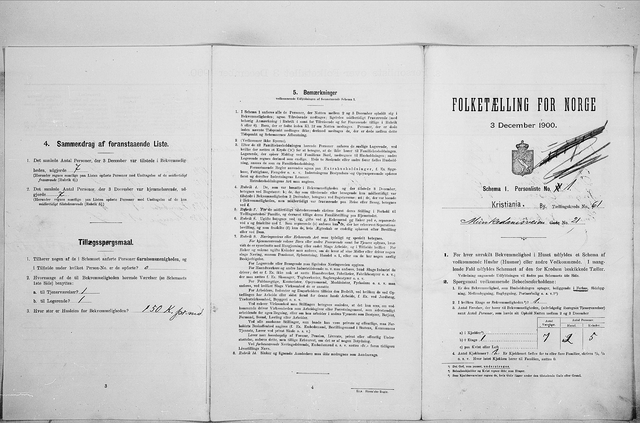 SAO, Folketelling 1900 for 0301 Kristiania kjøpstad, 1900, s. 60763