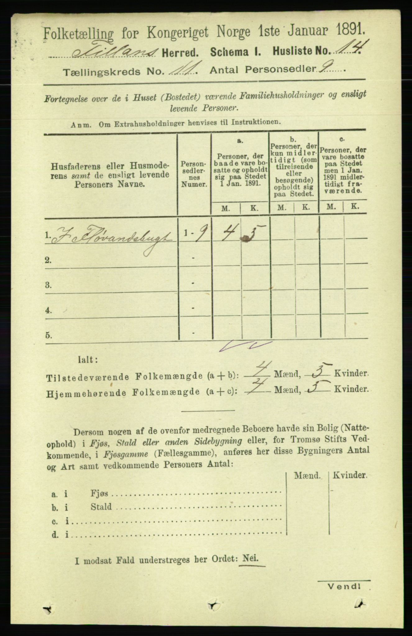 RA, Folketelling 1891 for 1616 Fillan herred, 1891, s. 2969