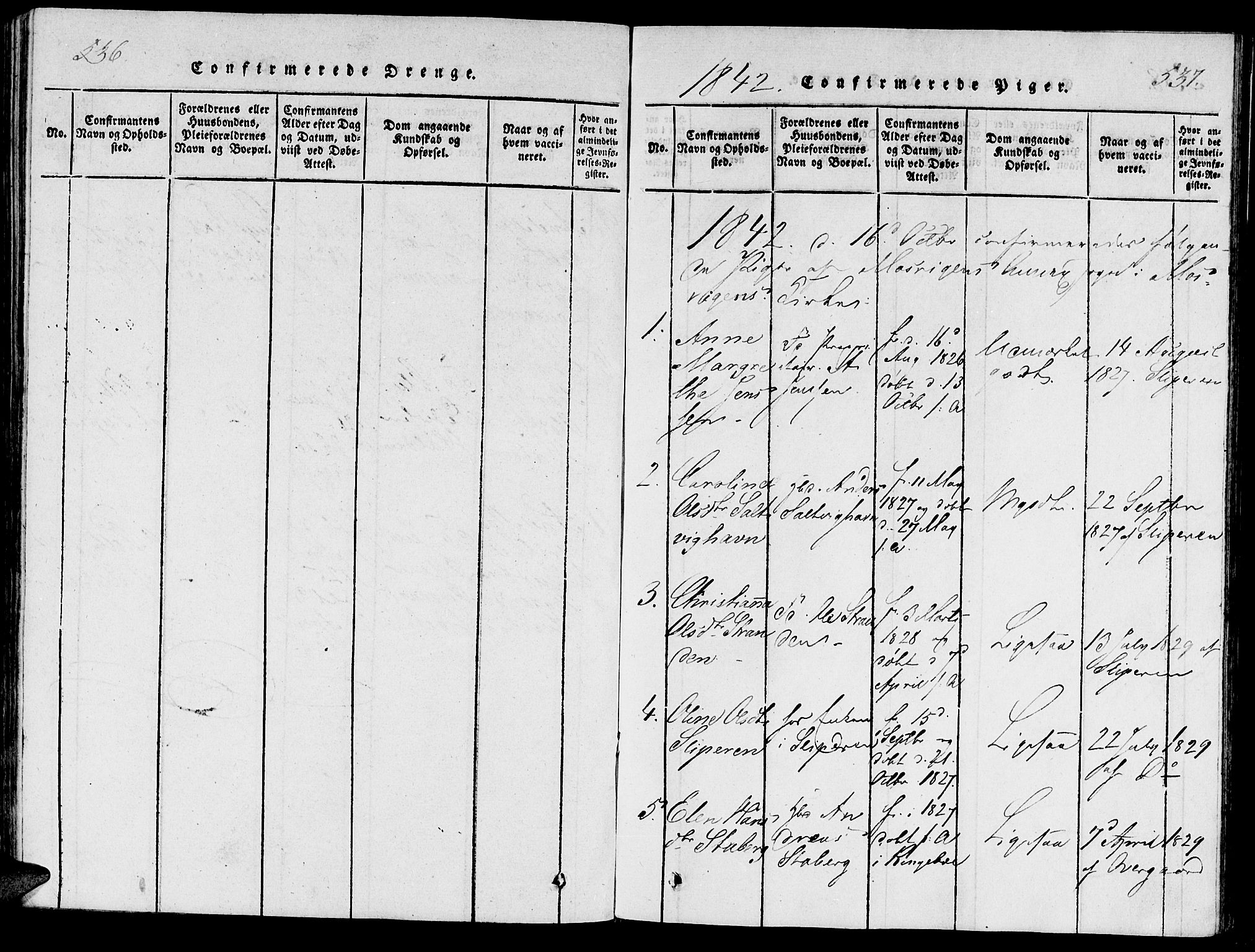 Ministerialprotokoller, klokkerbøker og fødselsregistre - Nord-Trøndelag, SAT/A-1458/733/L0322: Ministerialbok nr. 733A01, 1817-1842, s. 536-537