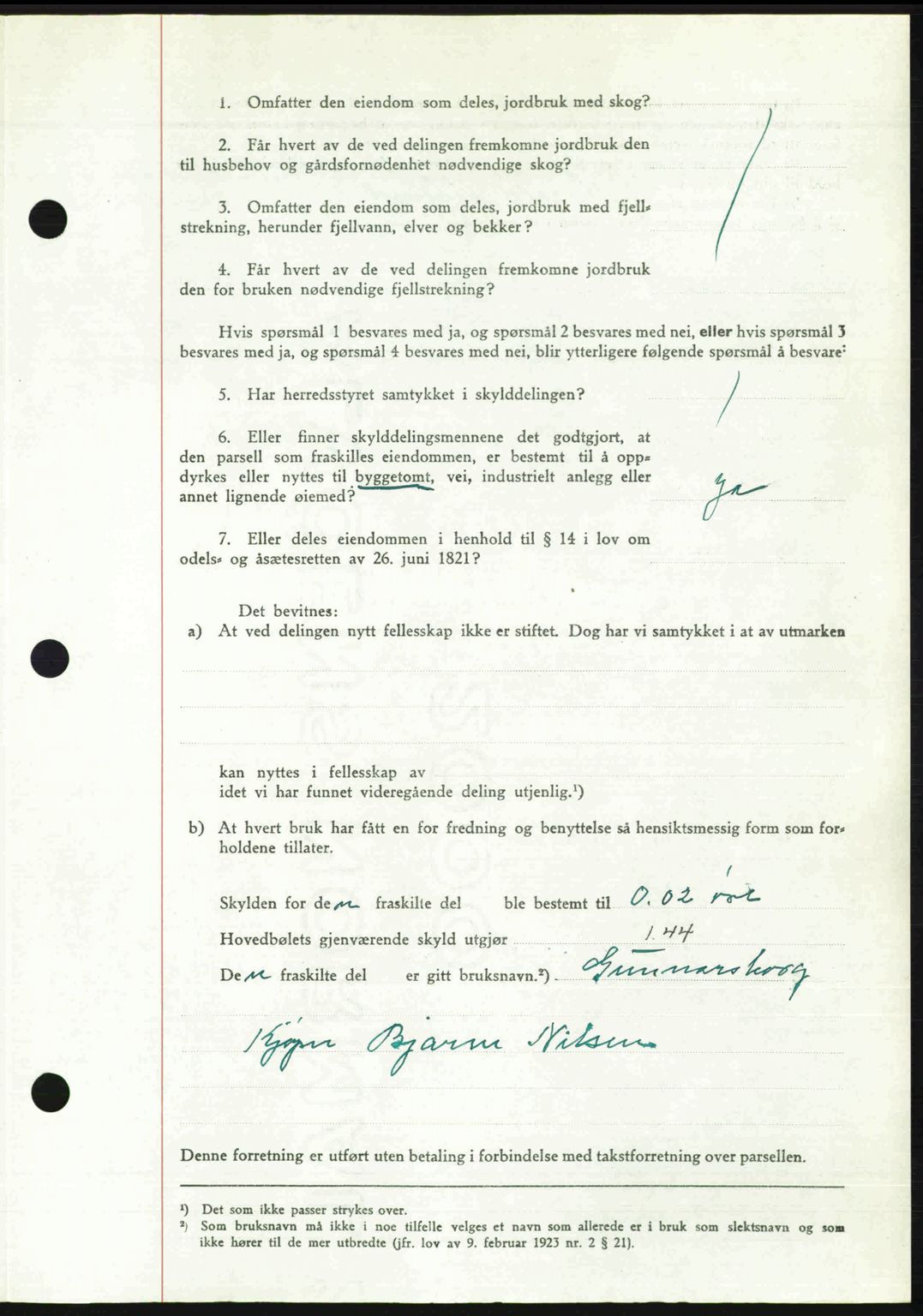 Idd og Marker sorenskriveri, AV/SAO-A-10283/G/Gb/Gbb/L0012: Pantebok nr. A12, 1949-1949, Dagboknr: 1510/1949