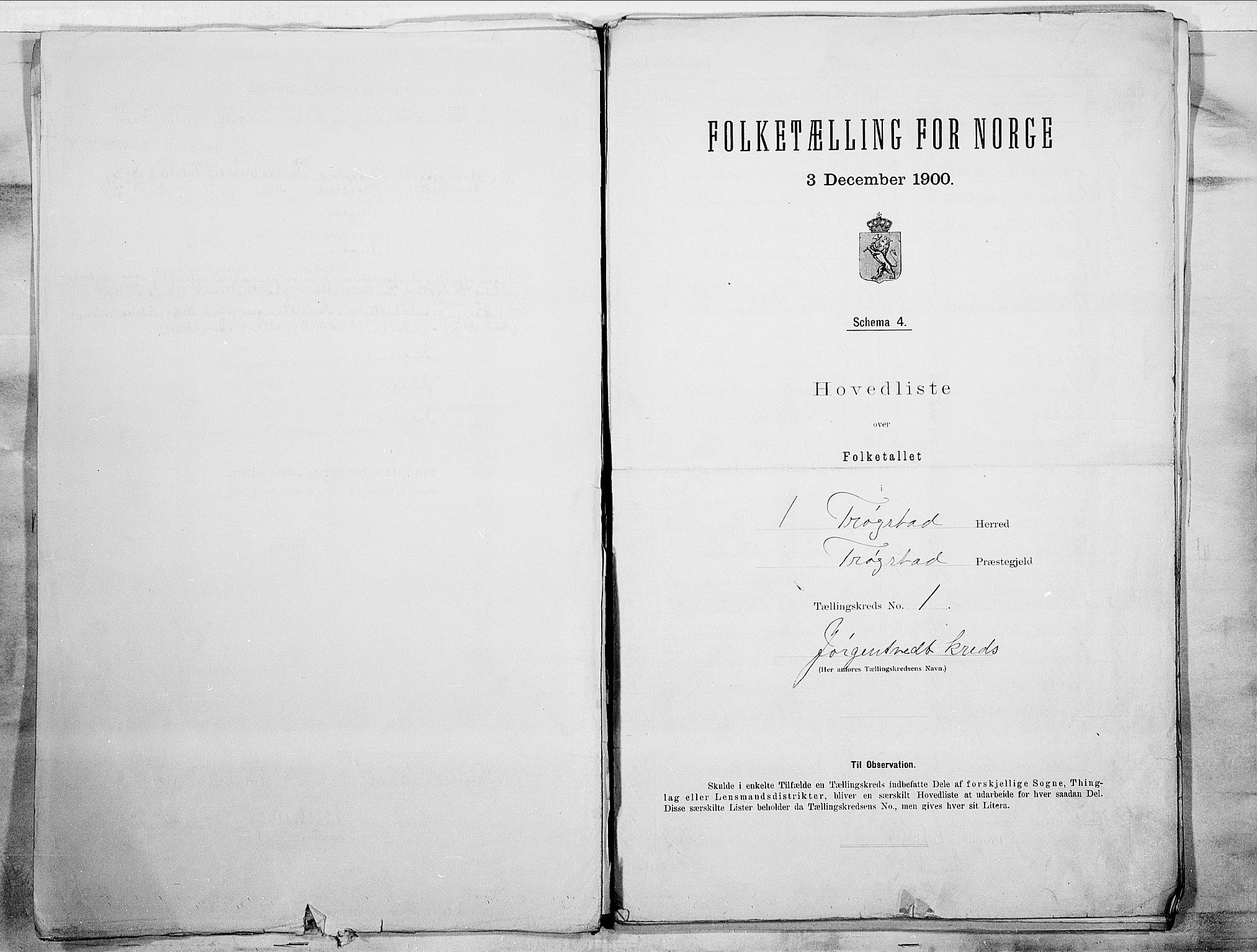 SAO, Folketelling 1900 for 0122 Trøgstad herred, 1900, s. 4