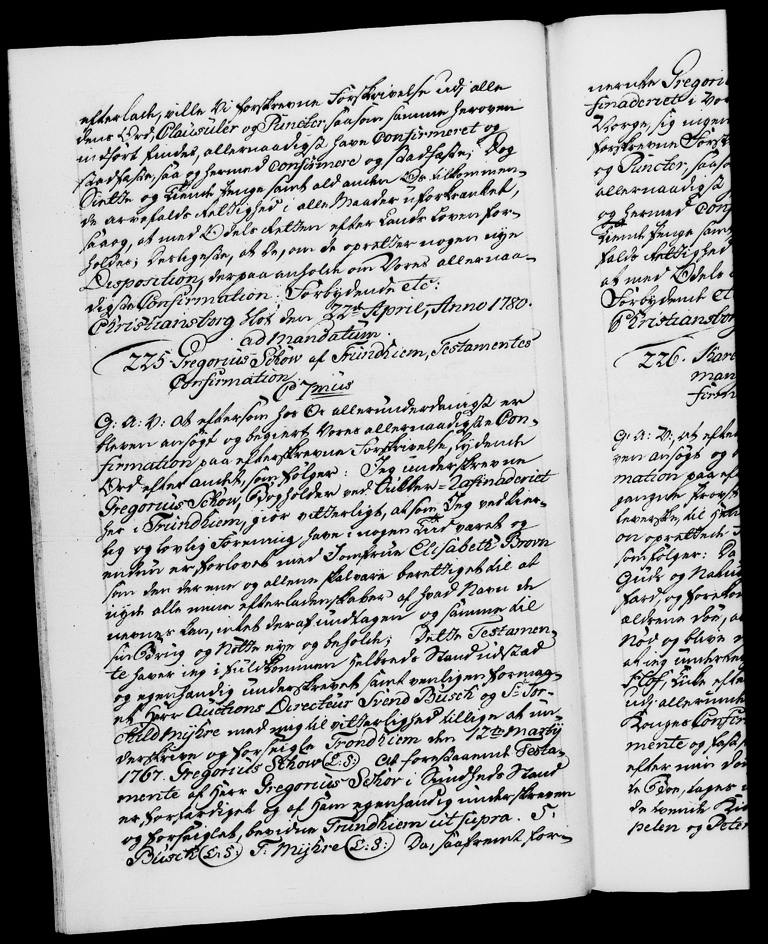 Danske Kanselli 1572-1799, AV/RA-EA-3023/F/Fc/Fca/Fcaa/L0048: Norske registre, 1779-1781, s. 293b