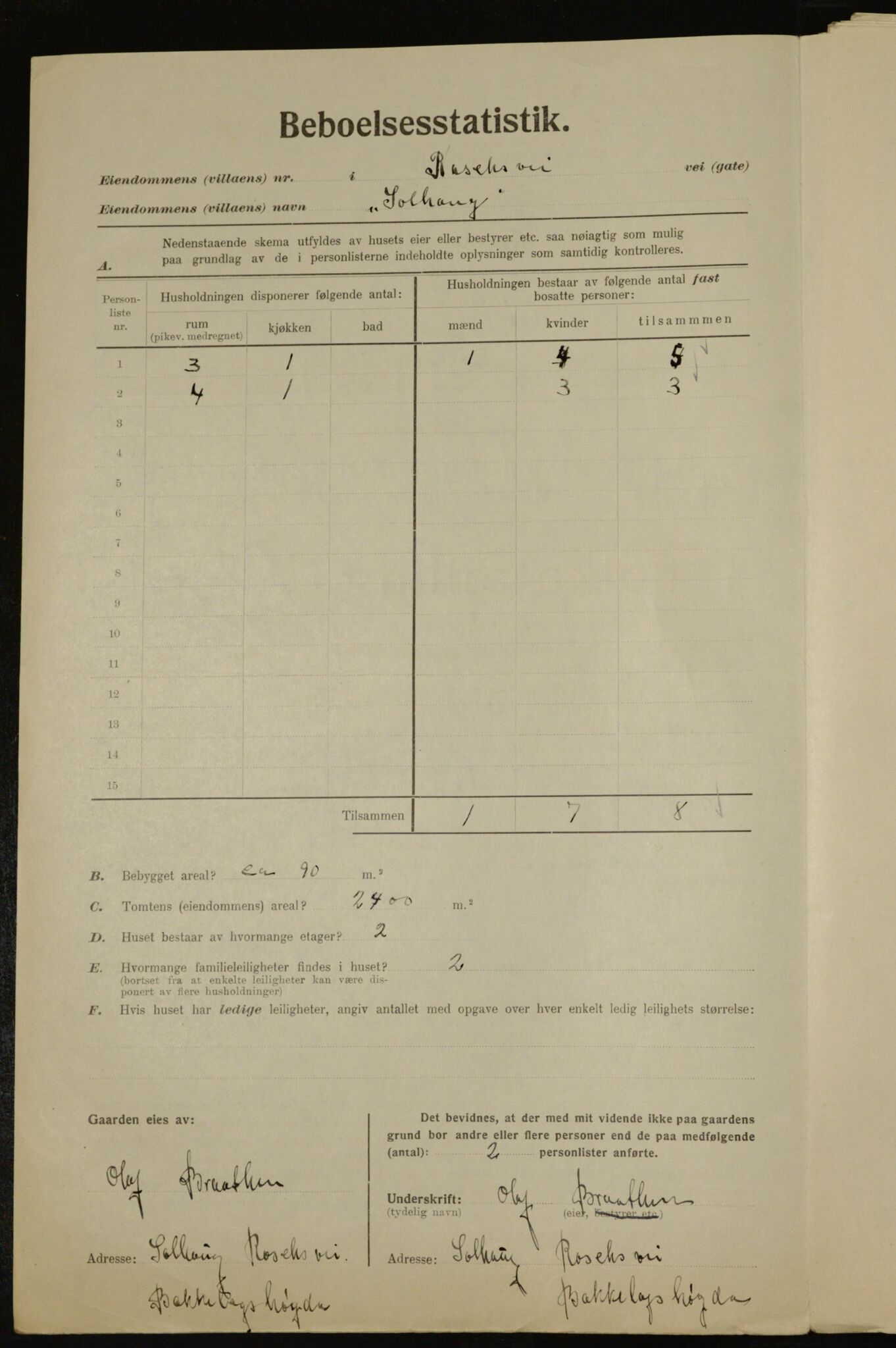 , Kommunal folketelling 1.12.1923 for Aker, 1923, s. 44365