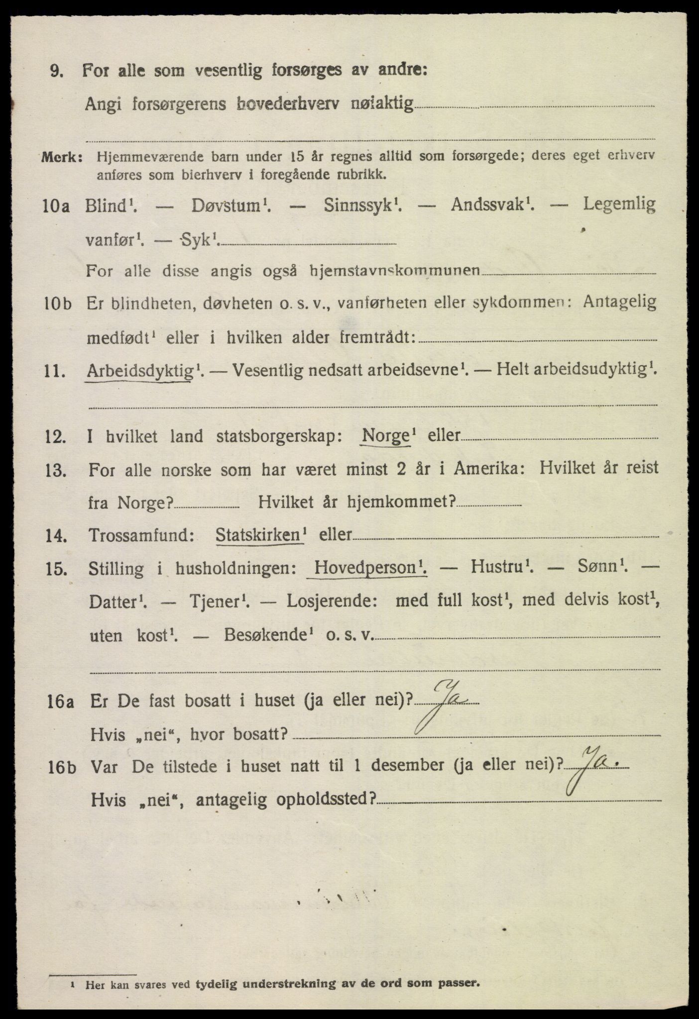 SAK, Folketelling 1920 for 1029 Sør-Audnedal herred, 1920, s. 2710