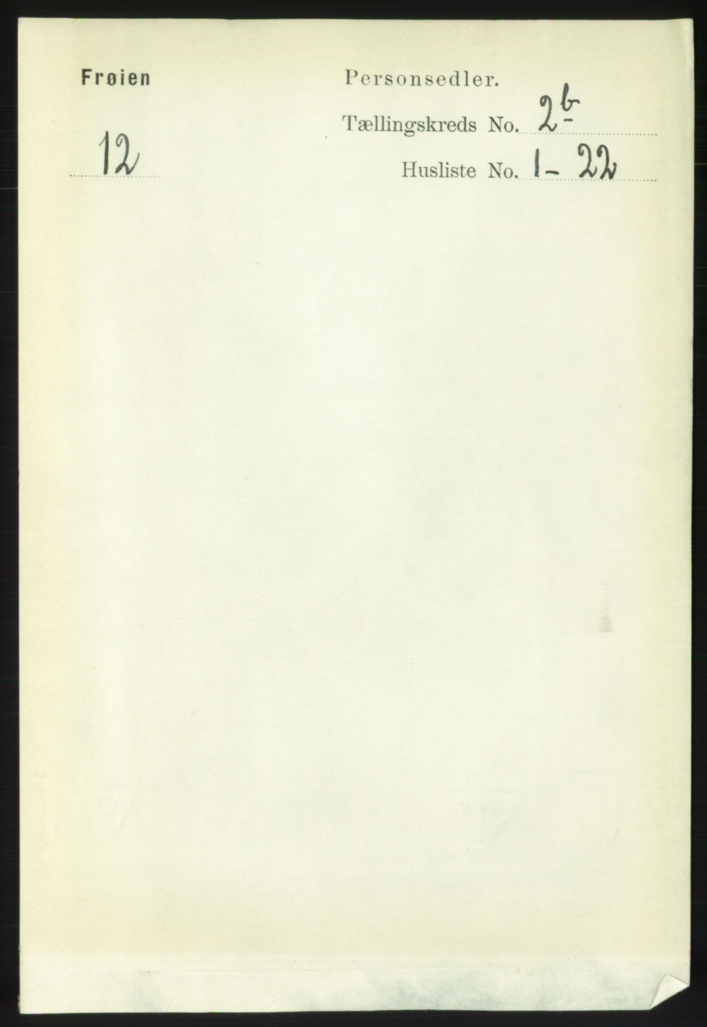 RA, Folketelling 1891 for 1619 Frøya herred, 1891, s. 1397
