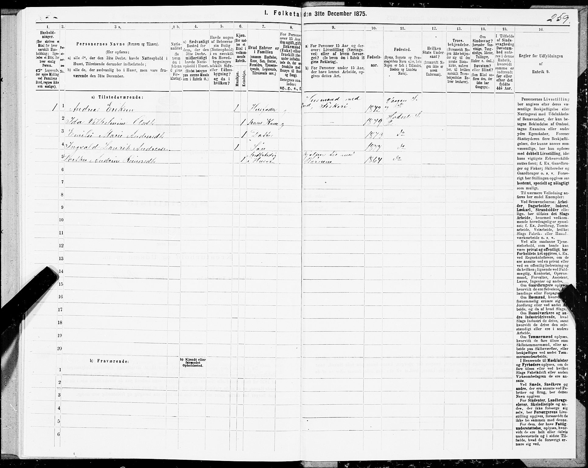 SAT, Folketelling 1875 for 1866P Hadsel prestegjeld, 1875, s. 2259