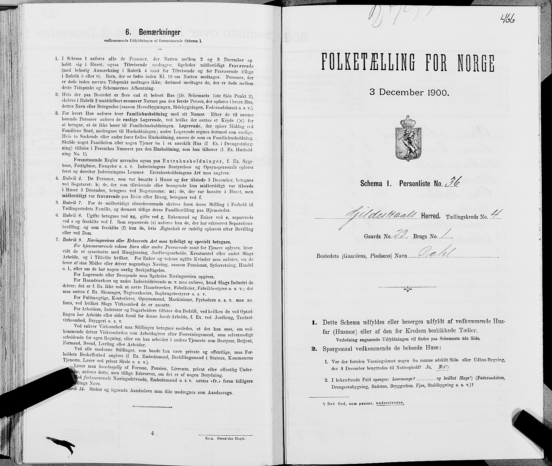 SAT, Folketelling 1900 for 1838 Gildeskål herred, 1900, s. 509