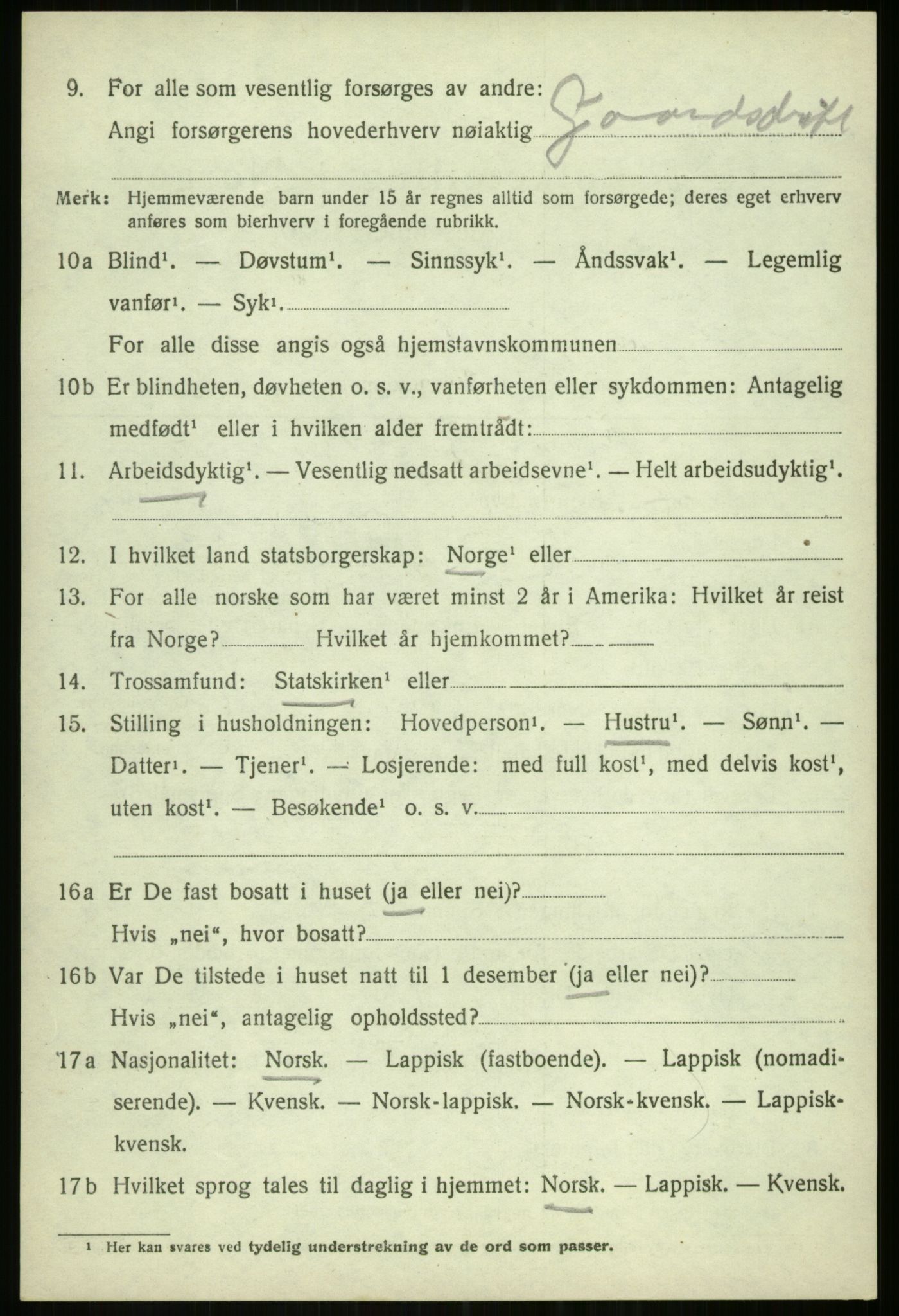 SATØ, Folketelling 1920 for 1933 Balsfjord herred, 1920, s. 7478