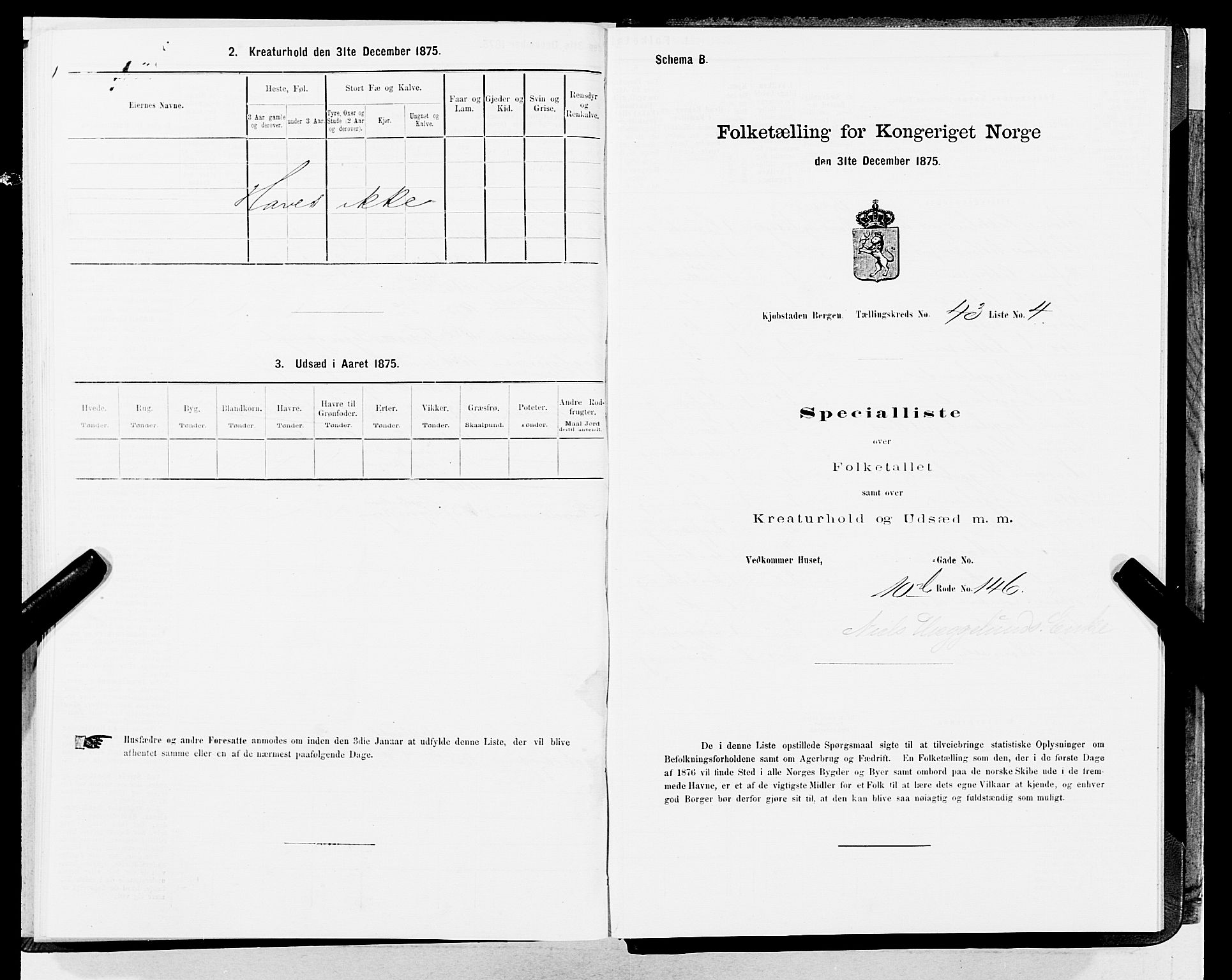 SAB, Folketelling 1875 for 1301 Bergen kjøpstad, 1875, s. 2232