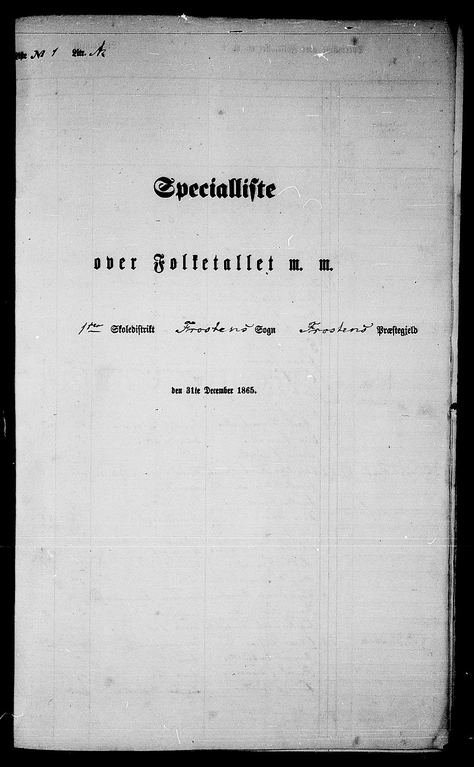 RA, Folketelling 1865 for 1717P Frosta prestegjeld, 1865, s. 9