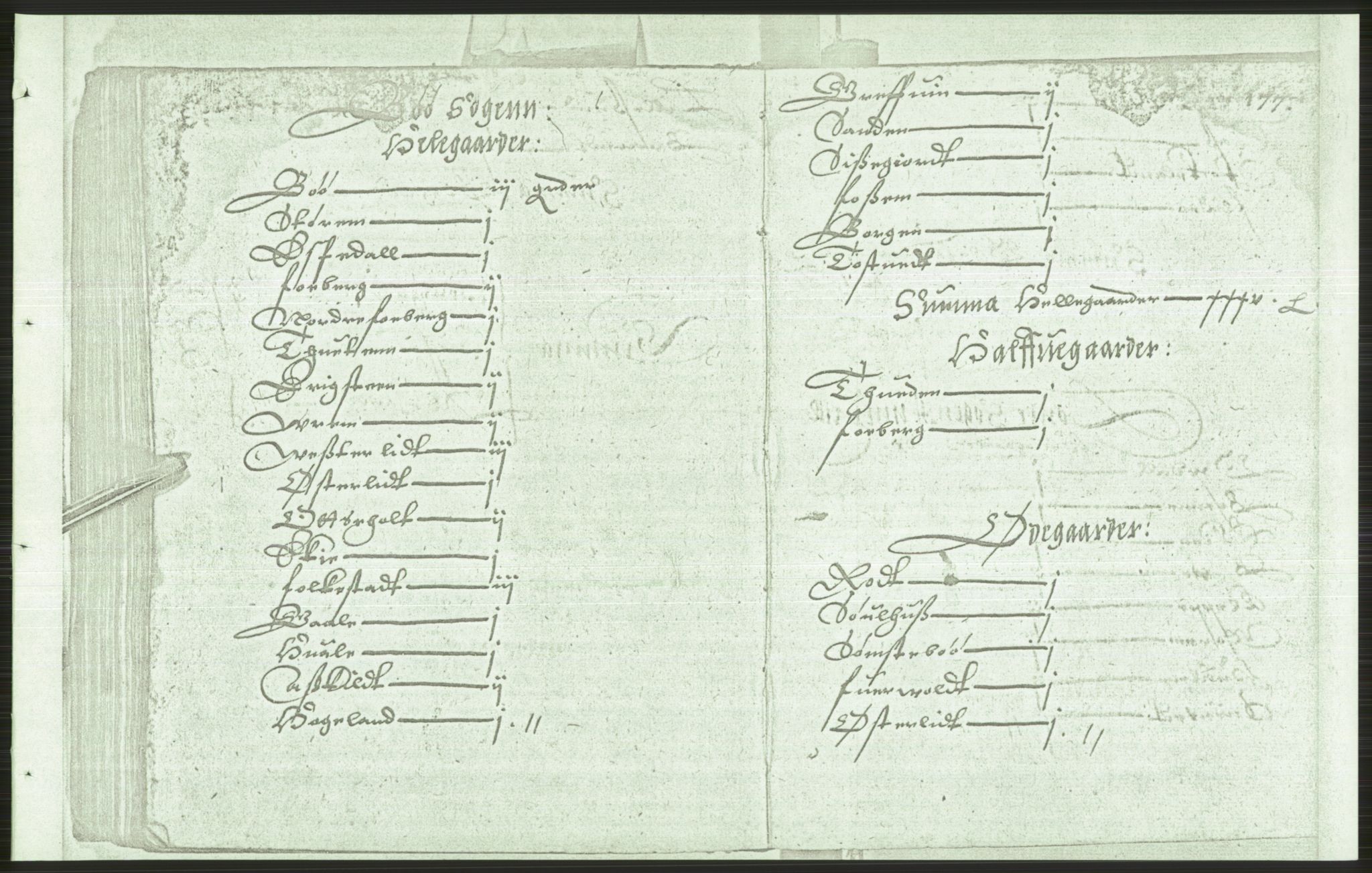 Manuskriptsamlingen, AV/RA-EA-3667/F/L0175b: Kopi av Universitetsbiblioteket, manuskript kvarto nr. 503, Manntall på fulle og halve og ødegårder uti Oslo og Hamar stift anno 1602, II Tønsberg, Brunla, Numedal, Nedre Telemark, 1602, s. 176b-177a