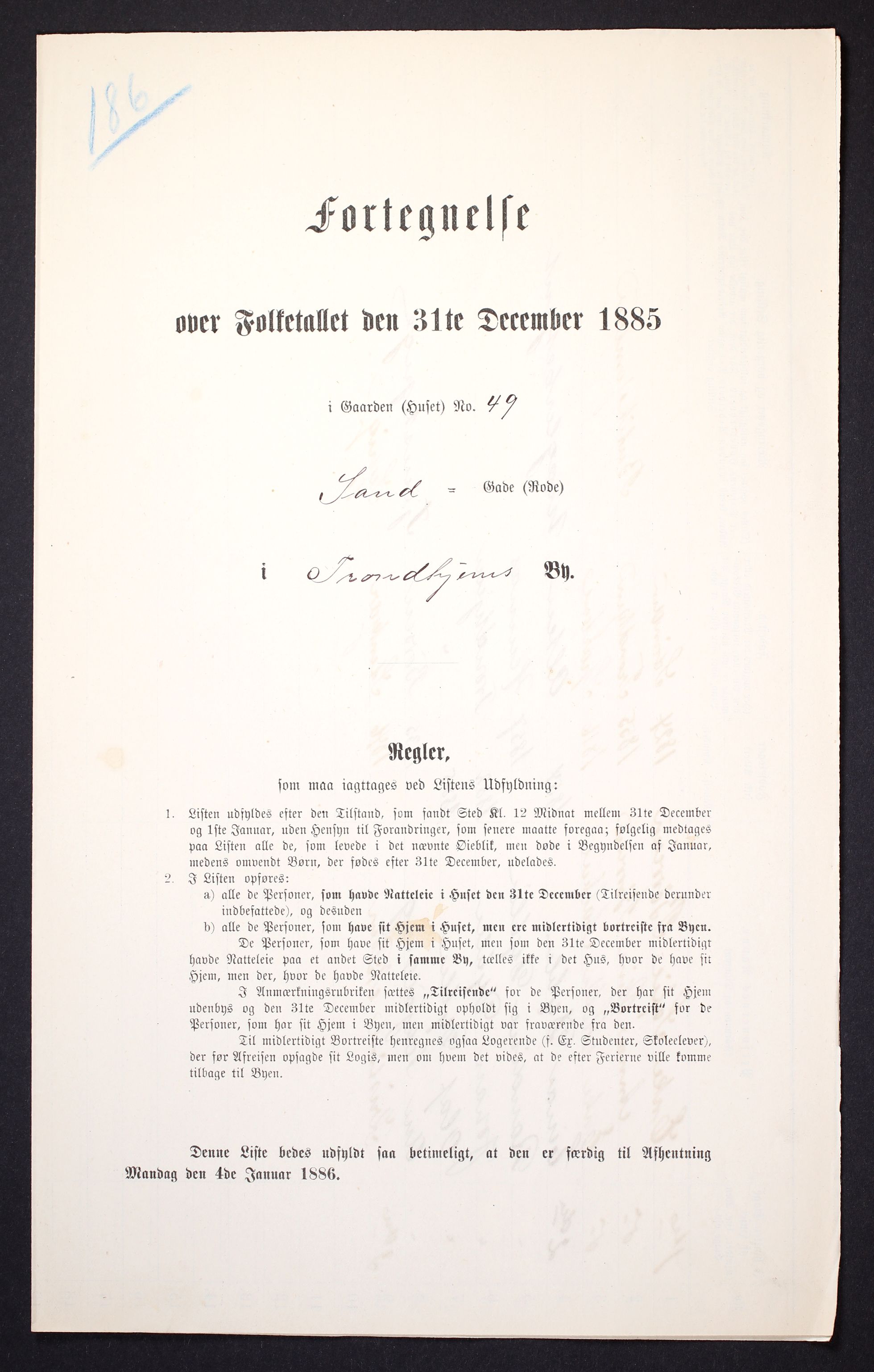 SAT, Folketelling 1885 for 1601 Trondheim kjøpstad, 1885, s. 928