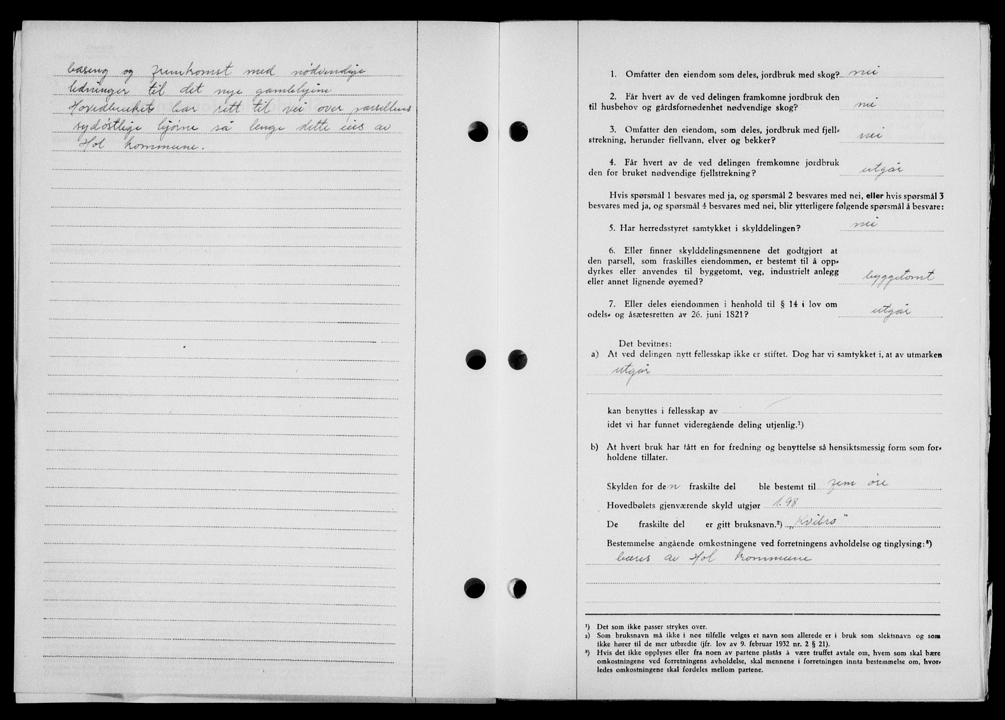 Lofoten sorenskriveri, SAT/A-0017/1/2/2C/L0021a: Pantebok nr. 21a, 1949-1949, Dagboknr: 1941/1949
