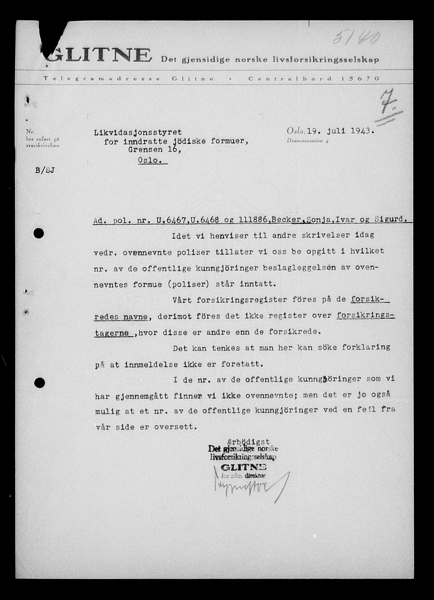 Justisdepartementet, Tilbakeføringskontoret for inndratte formuer, AV/RA-S-1564/H/Hc/Hcd/L0991: --, 1945-1947, s. 27