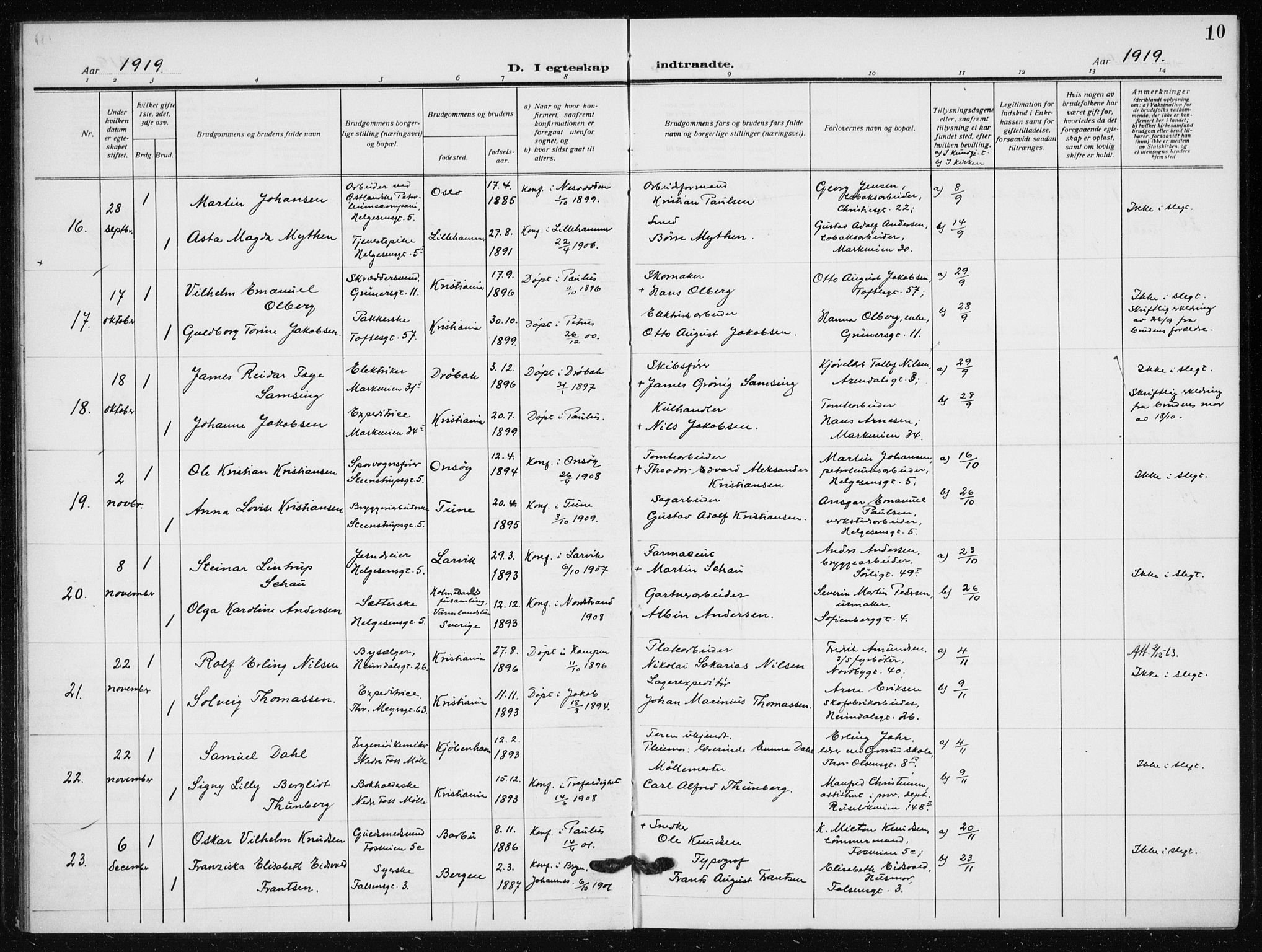 Hauge prestekontor Kirkebøker, AV/SAO-A-10849/F/Fa/L0003: Ministerialbok nr. 3, 1917-1938, s. 10