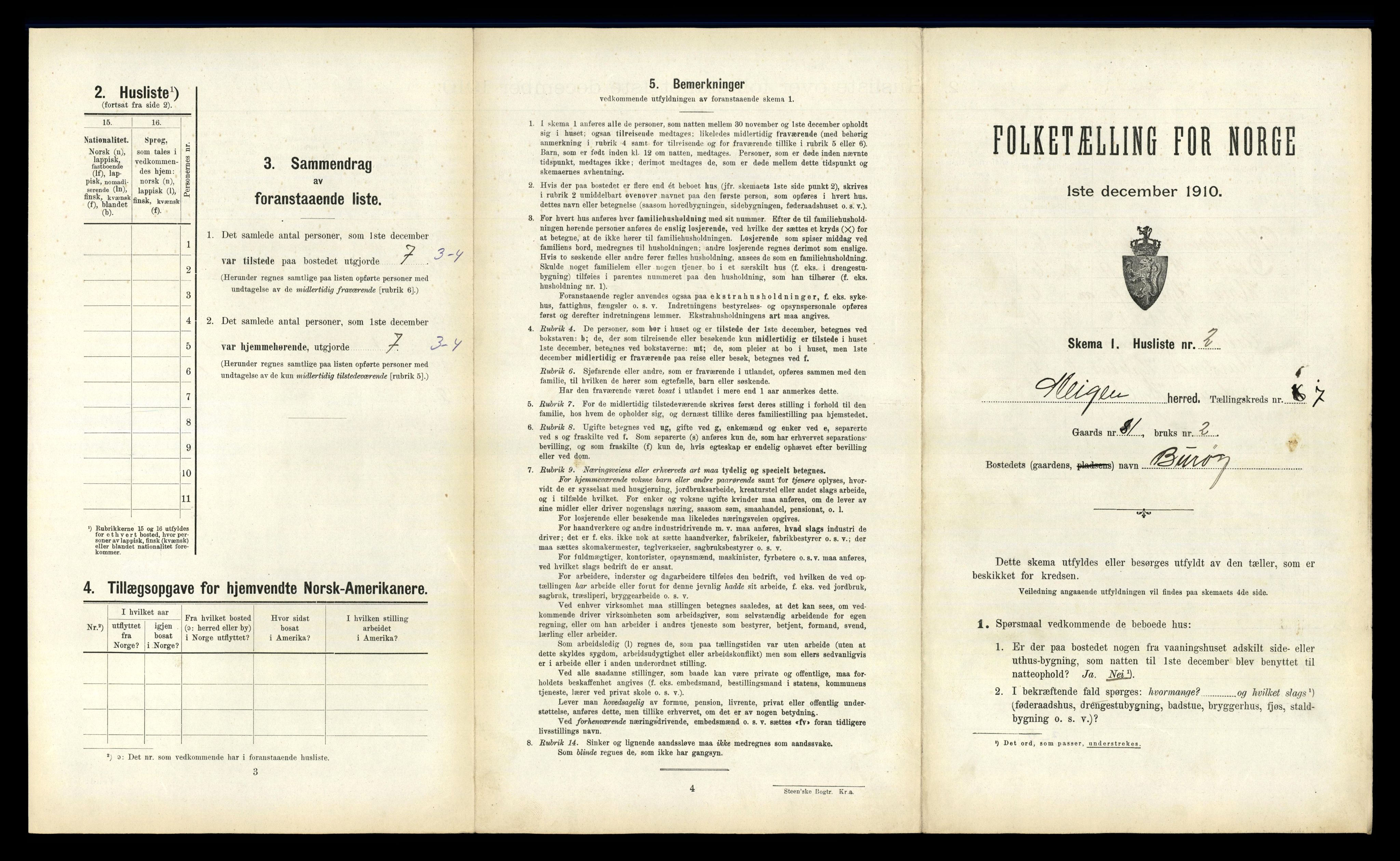 RA, Folketelling 1910 for 1848 Steigen herred, 1910, s. 595