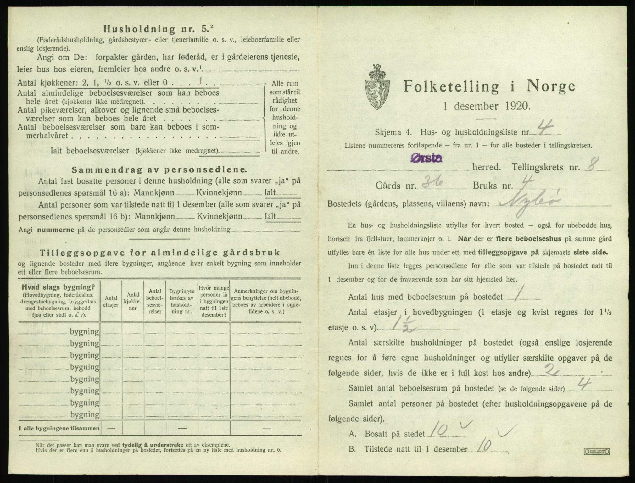 SAT, Folketelling 1920 for 1520 Ørsta herred, 1920, s. 794