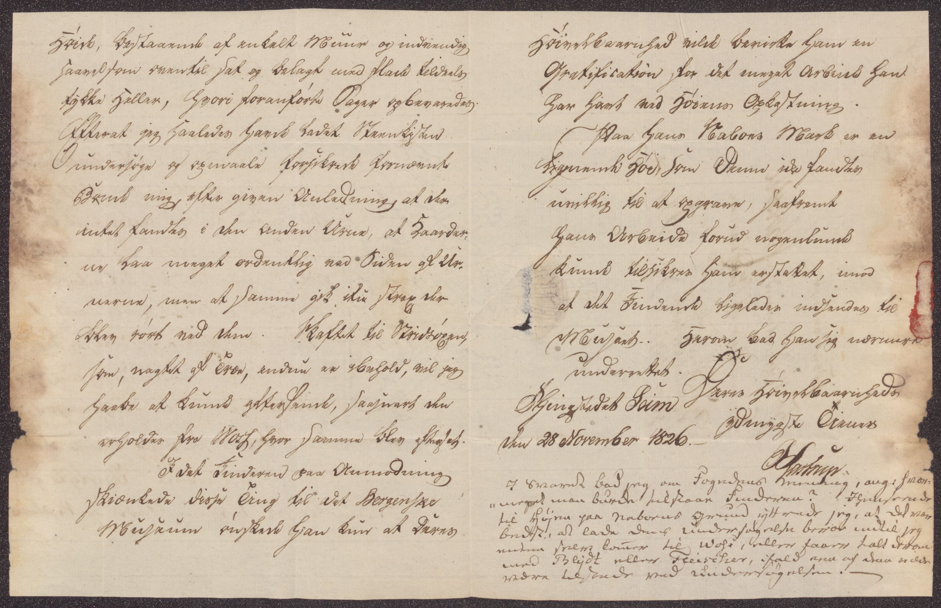 Bergens Museum, UMB/A007/D/Da/L0001/0003: Brevsamling 1822 - 1826 / Brevsamling 1826, 1826
