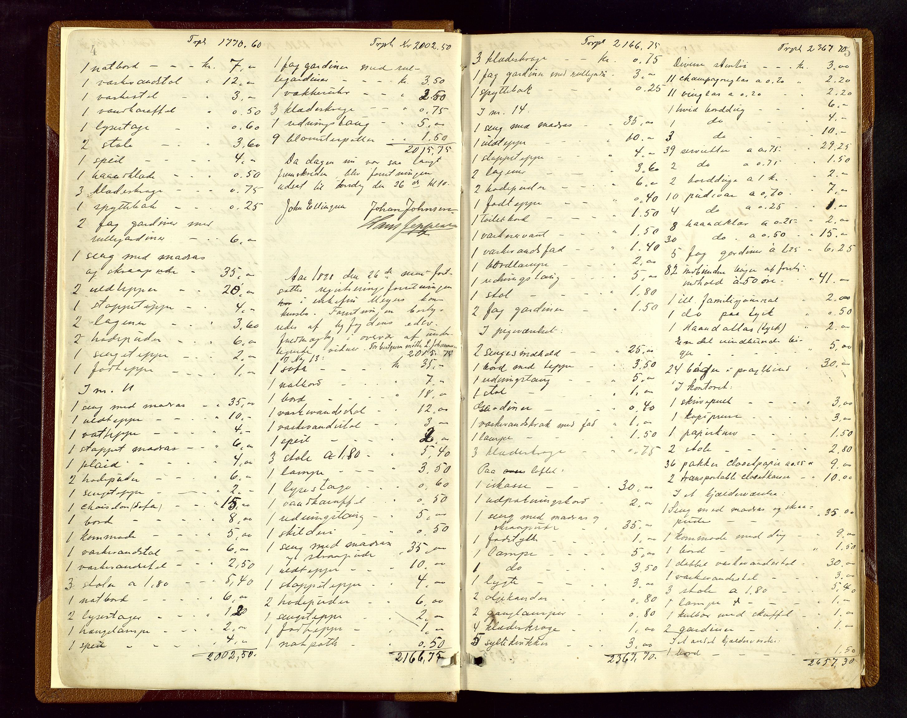 Haugesund tingrett, AV/SAST-A-101415/01/IV/IVB/L0003: Skifteregistreringsprotokoll, med register, 1898-1914, s. 4-5