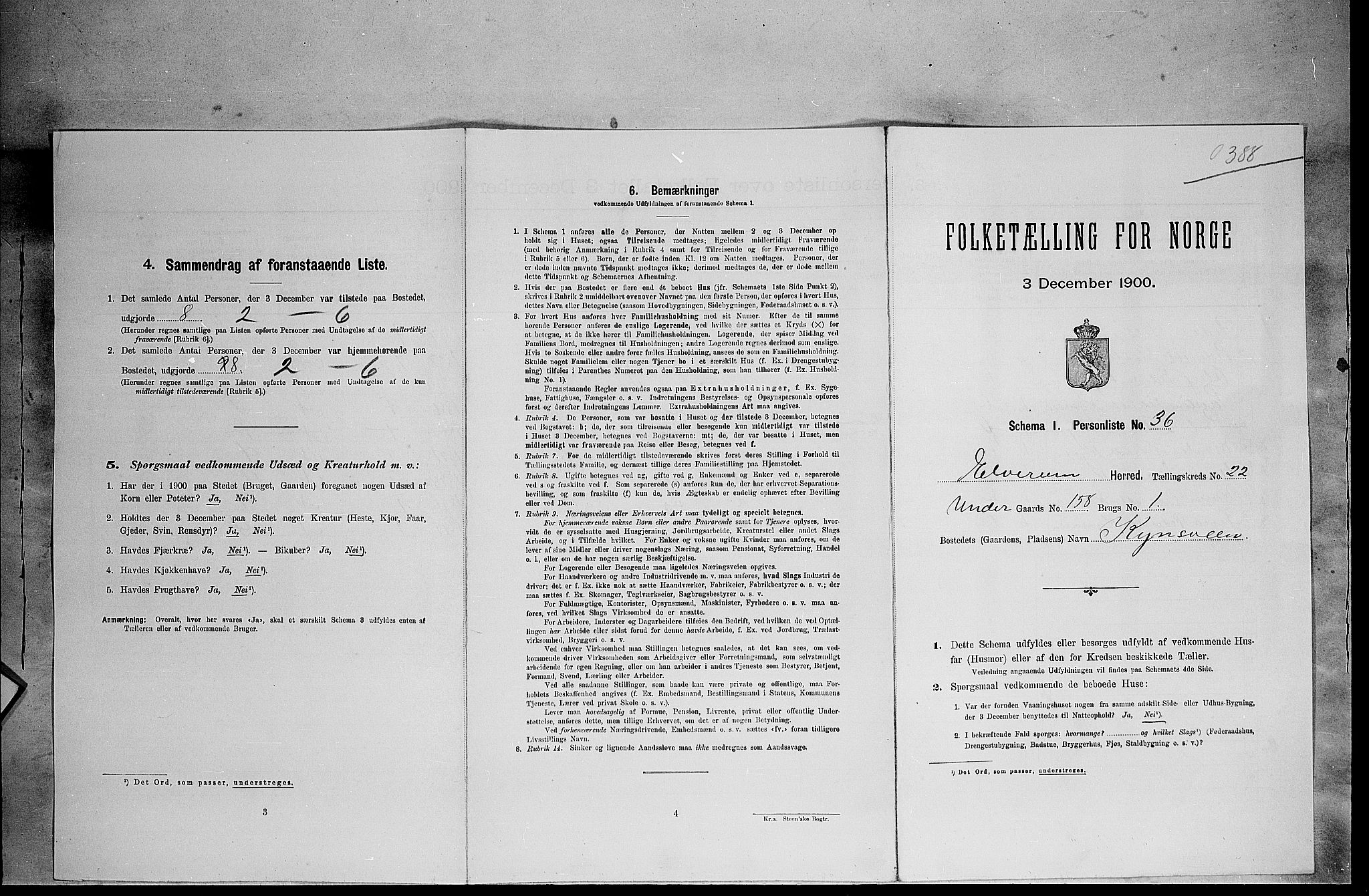 SAH, Folketelling 1900 for 0427 Elverum herred, 1900, s. 2864
