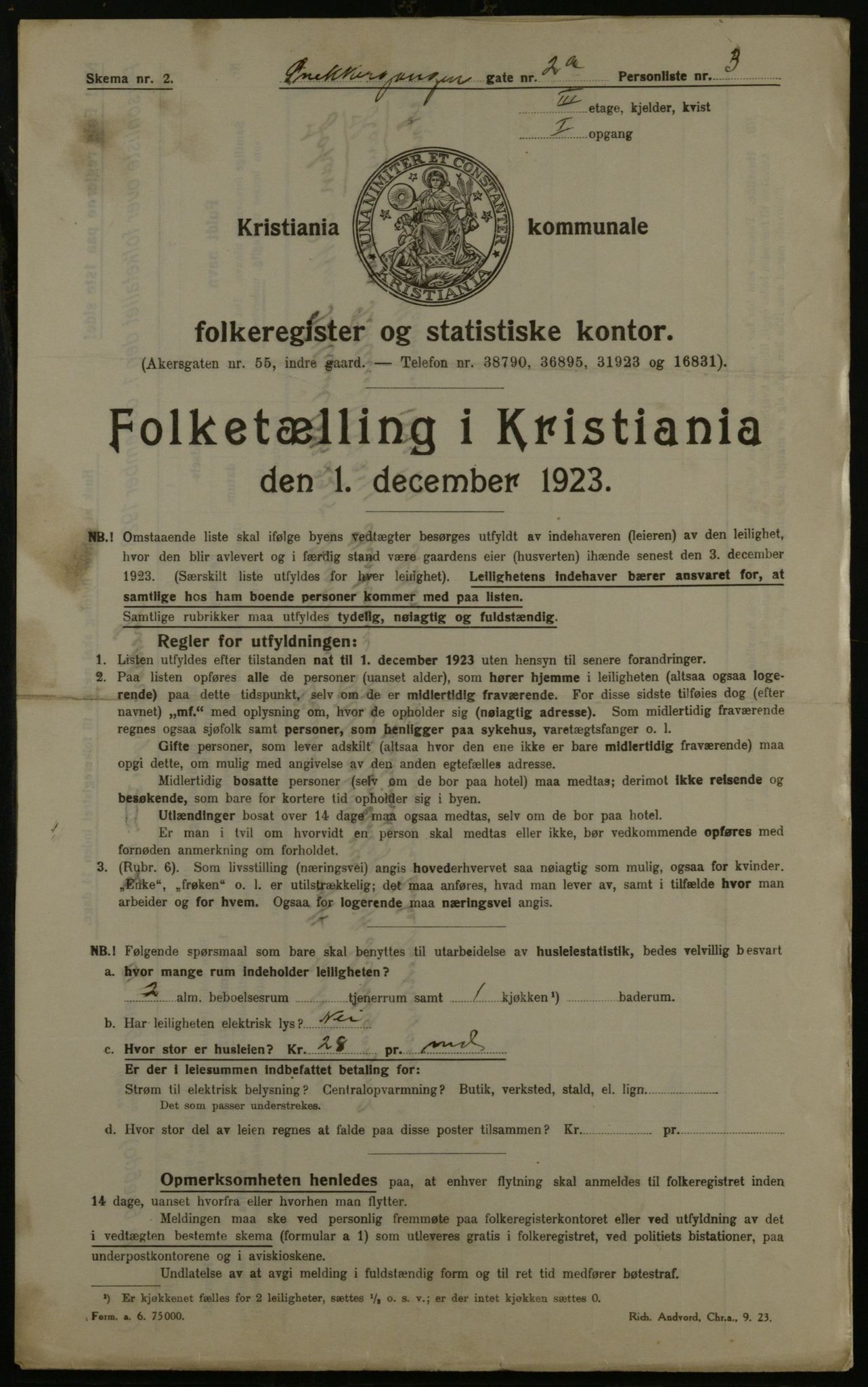 OBA, Kommunal folketelling 1.12.1923 for Kristiania, 1923, s. 108047