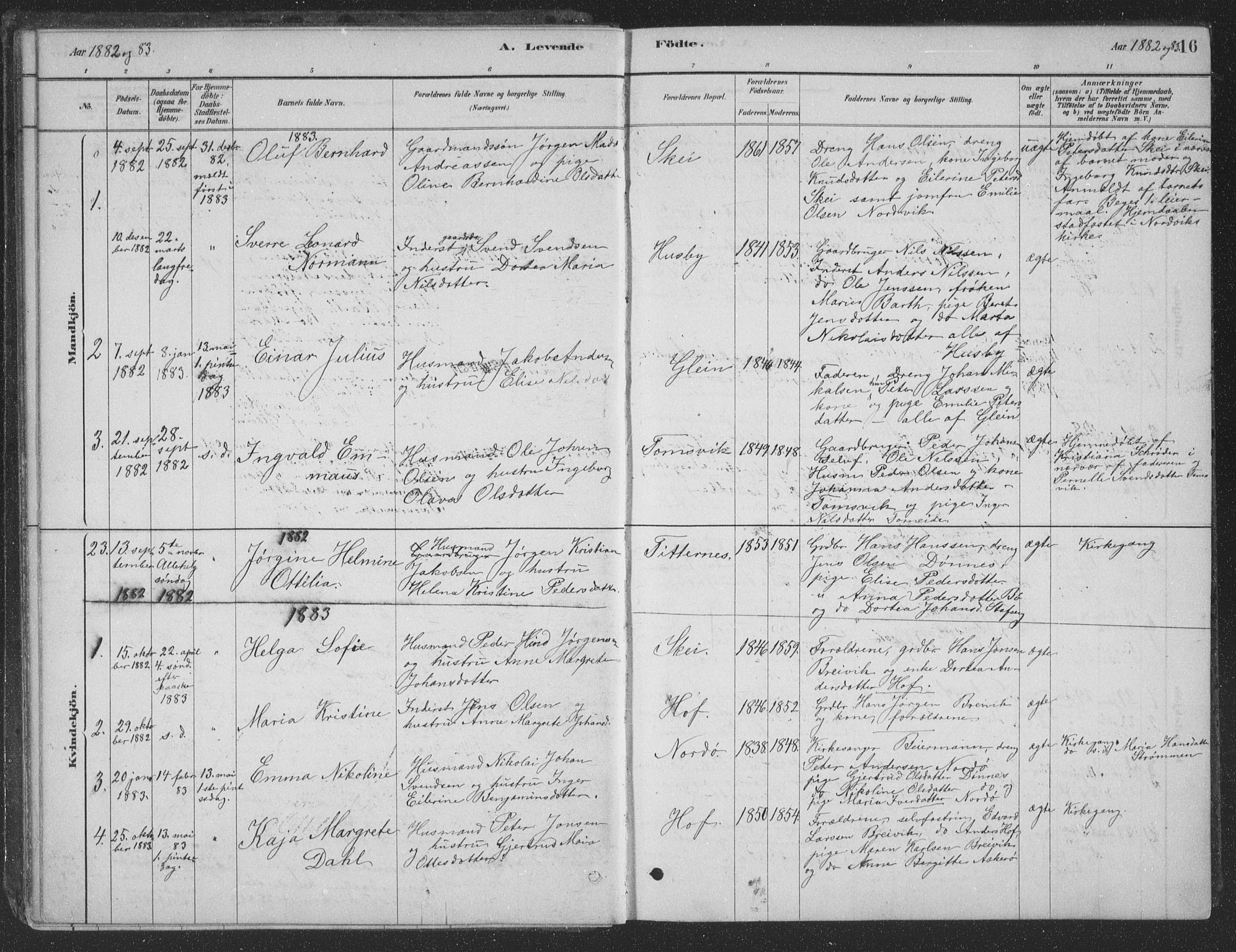 Ministerialprotokoller, klokkerbøker og fødselsregistre - Nordland, SAT/A-1459/835/L0532: Klokkerbok nr. 835C04, 1880-1905, s. 16