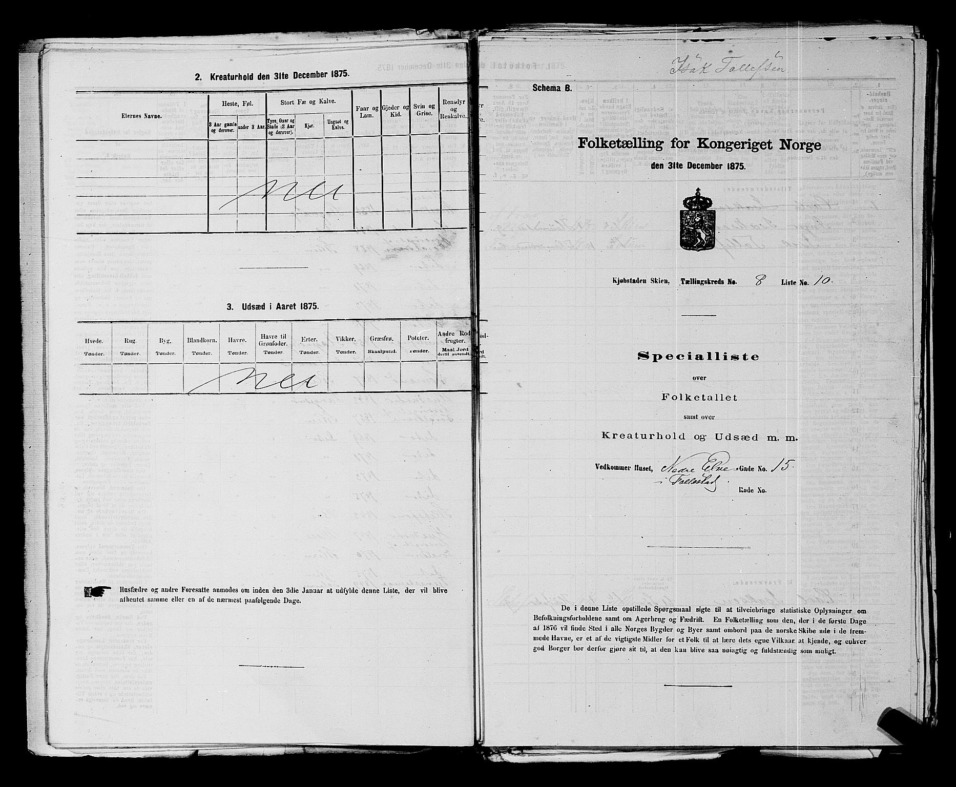 SAKO, Folketelling 1875 for 0806P Skien prestegjeld, 1875, s. 1271