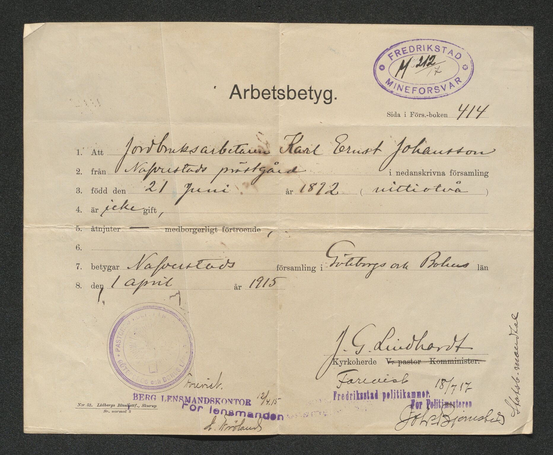 Fredrikstad politikammer, AV/SAO-A-10055/H/Hb/Hba/L0002: Protokoll over fremmede statsborgere, 1916-1919