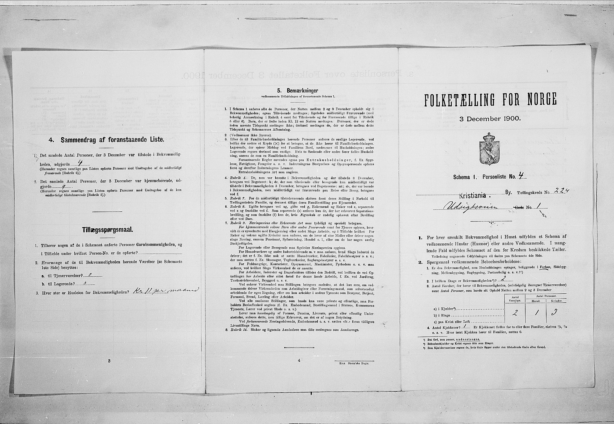 SAO, Folketelling 1900 for 0301 Kristiania kjøpstad, 1900, s. 106650