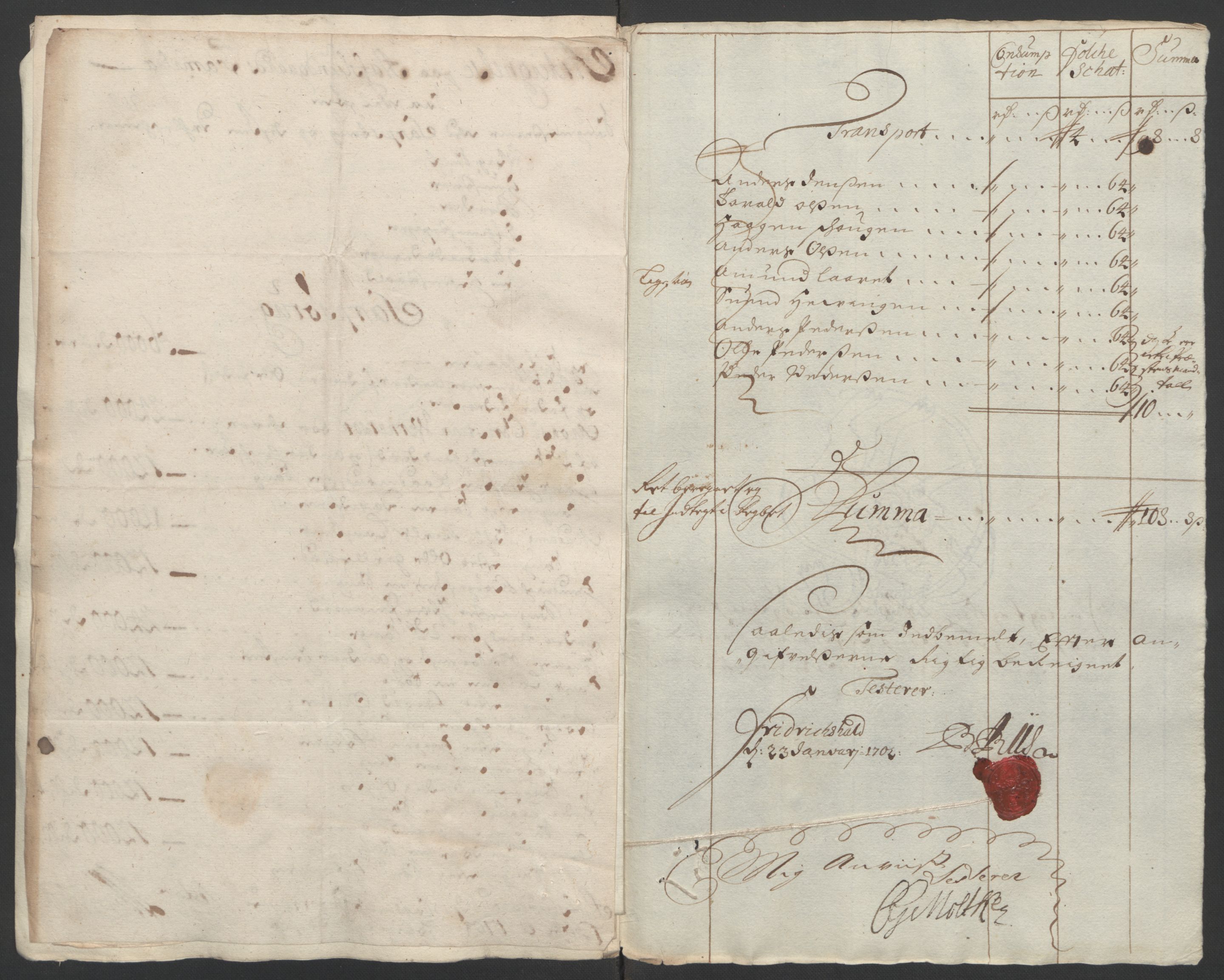 Rentekammeret inntil 1814, Reviderte regnskaper, Fogderegnskap, AV/RA-EA-4092/R01/L0015: Fogderegnskap Idd og Marker, 1700-1701, s. 295