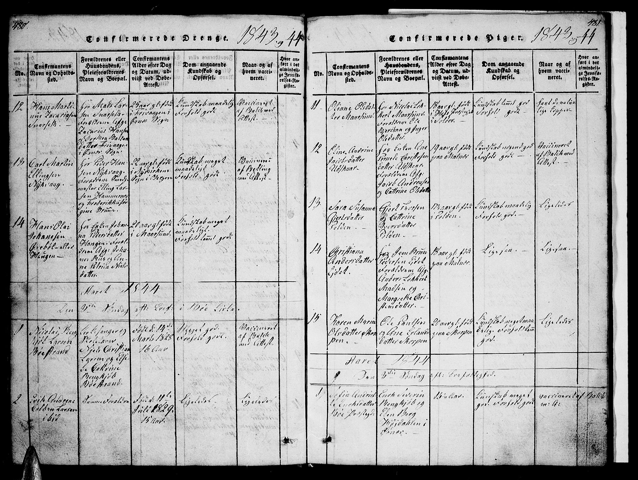 Ministerialprotokoller, klokkerbøker og fødselsregistre - Nordland, SAT/A-1459/891/L1312: Klokkerbok nr. 891C01, 1820-1856, s. 480-481