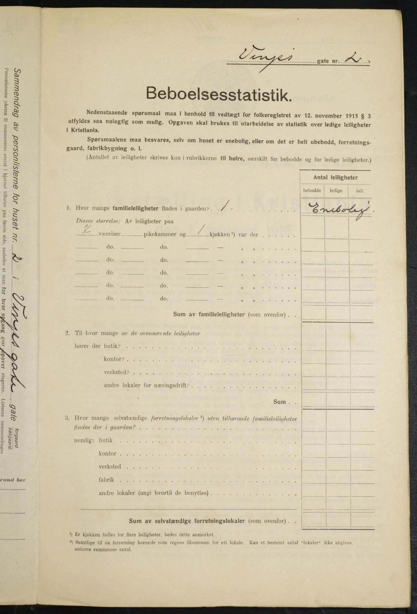 OBA, Kommunal folketelling 1.2.1916 for Kristiania, 1916, s. 127395