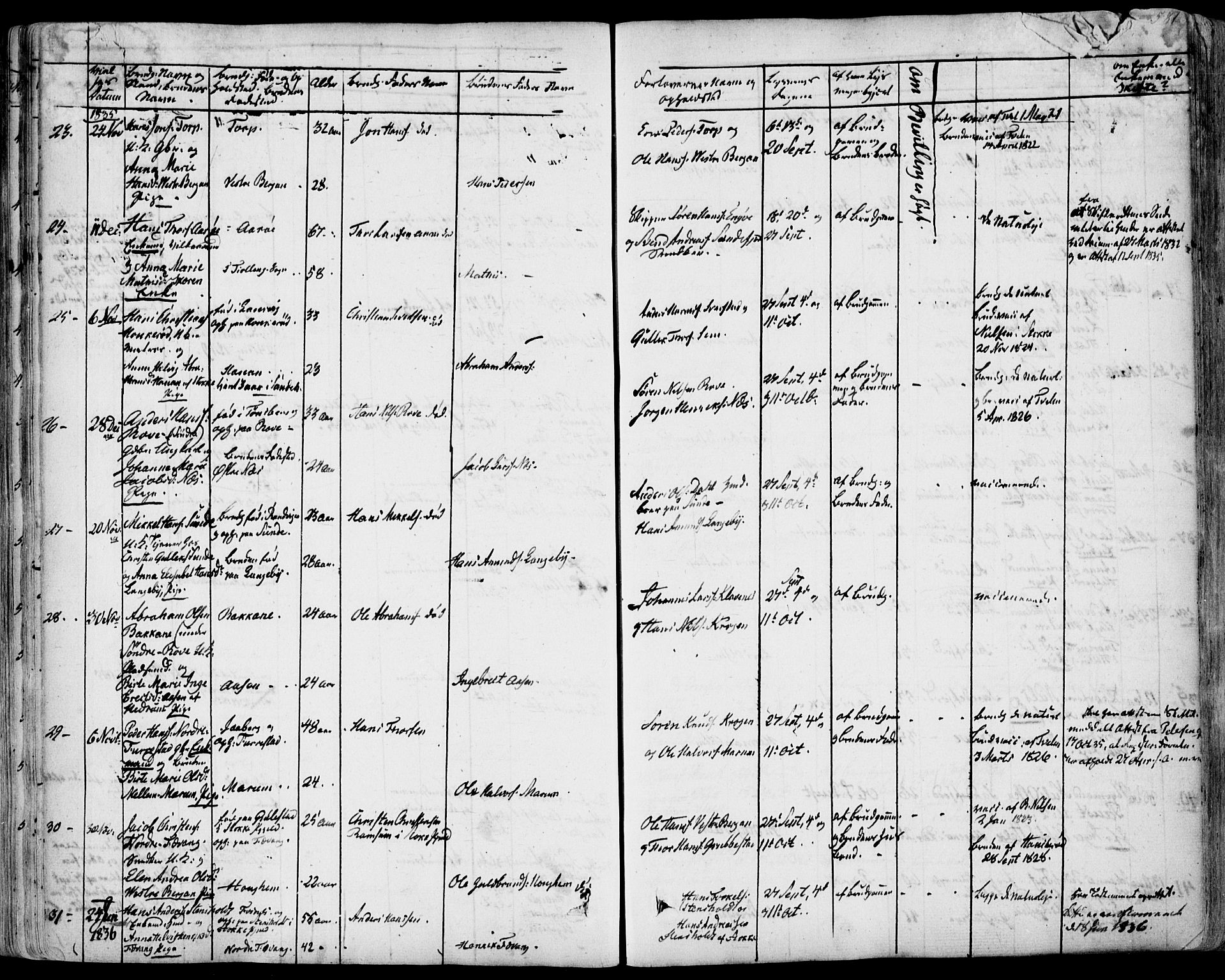 Sandar kirkebøker, AV/SAKO-A-243/F/Fa/L0005: Ministerialbok nr. 5, 1832-1847, s. 580-581