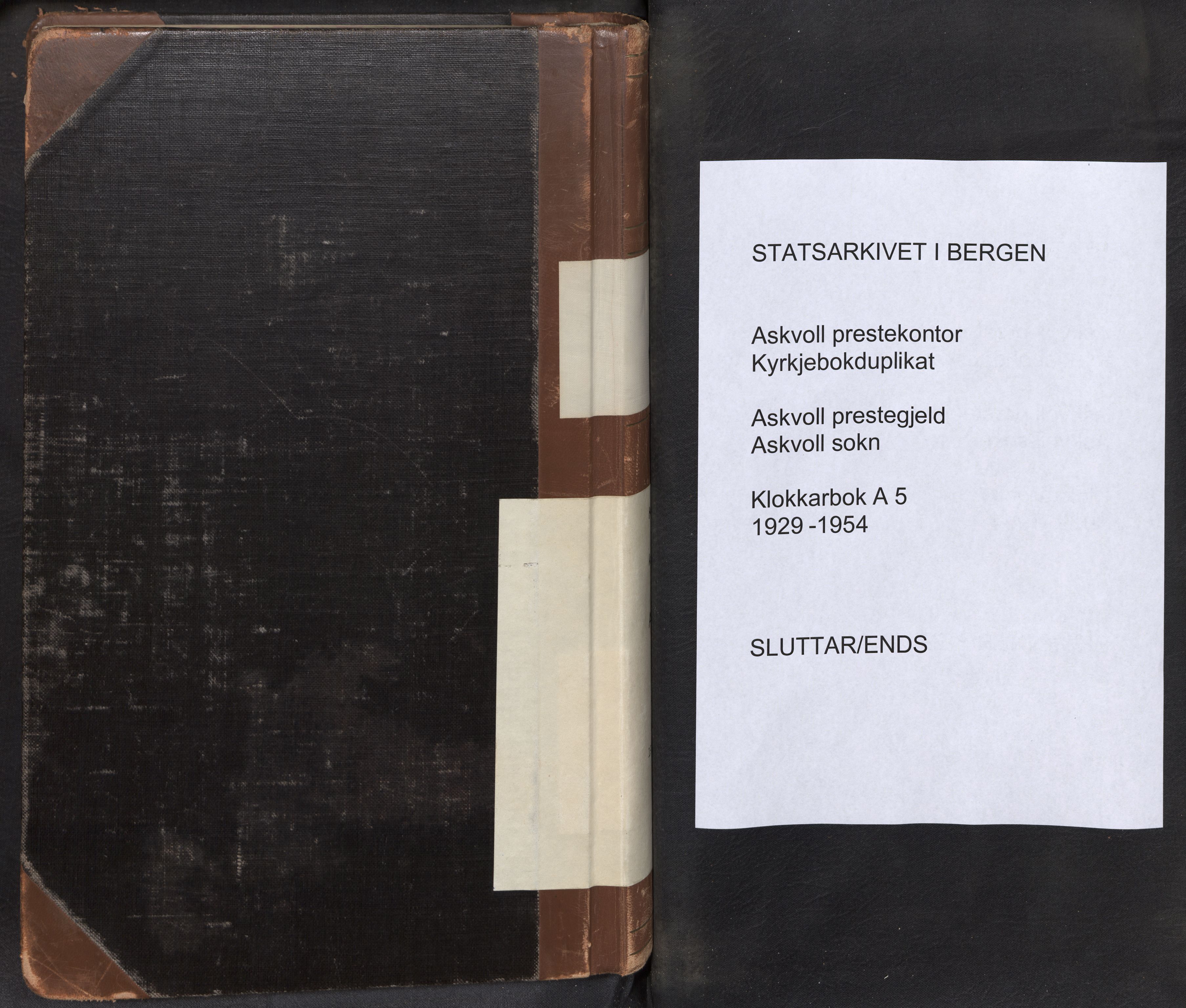 Askvoll sokneprestembete, SAB/A-79501/H/Hab/Haba/L0005: Klokkerbok nr. A 5, 1929-1954, s. 255b-256a